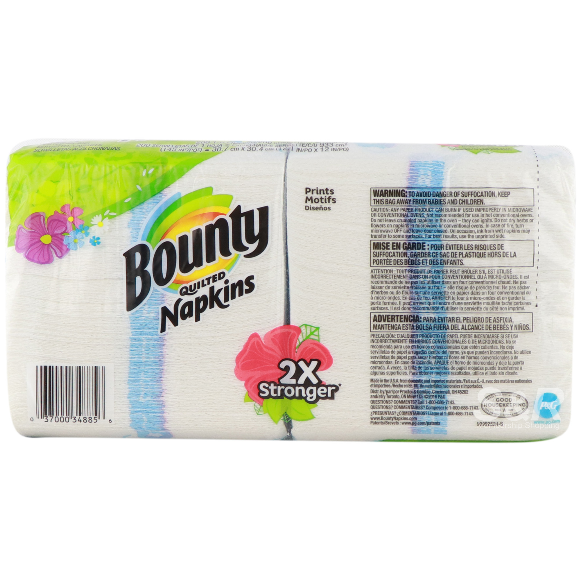 Bounty Quilted Napkins 1Ply 200pcs