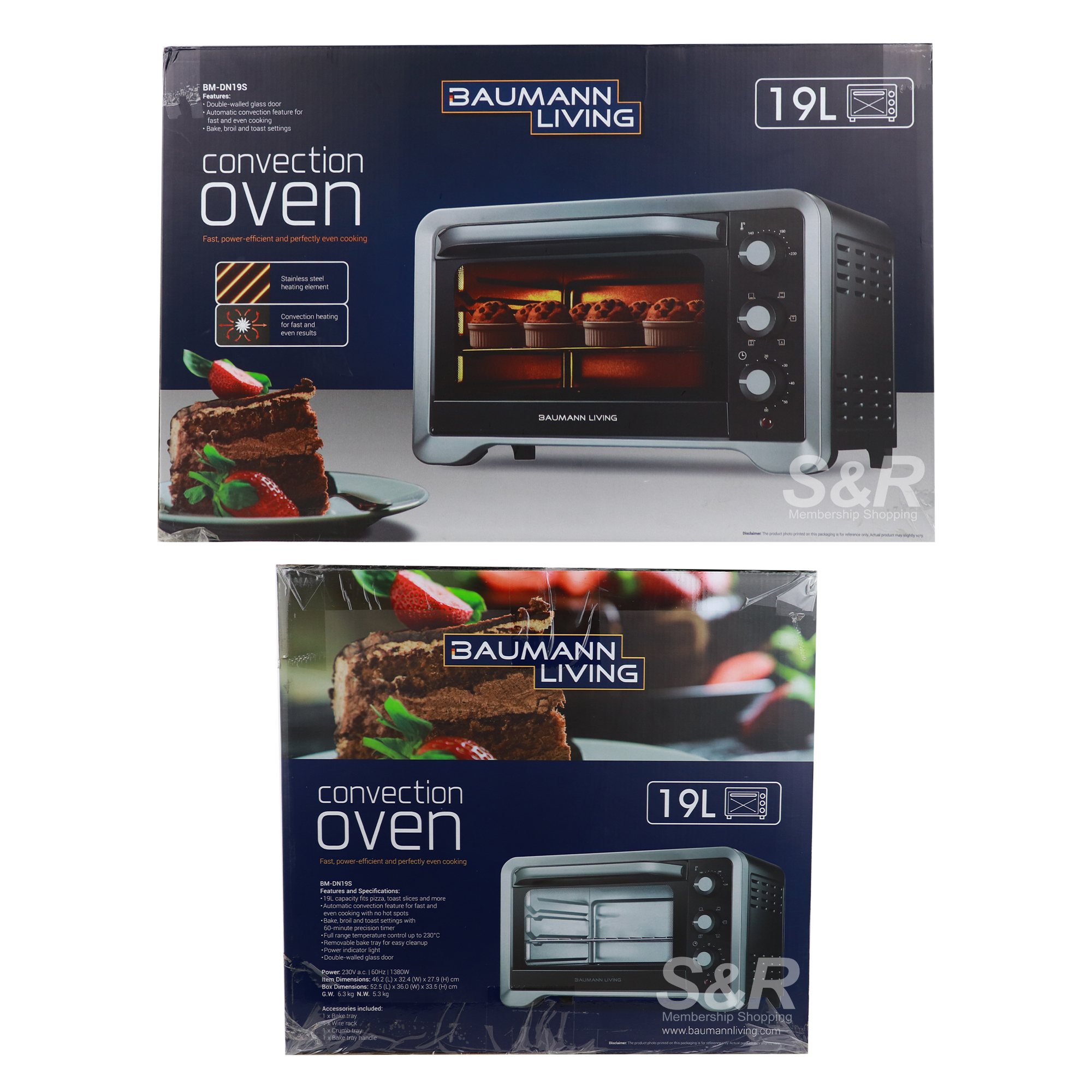 Bauman Living 19L Convection Oven BMDN19S