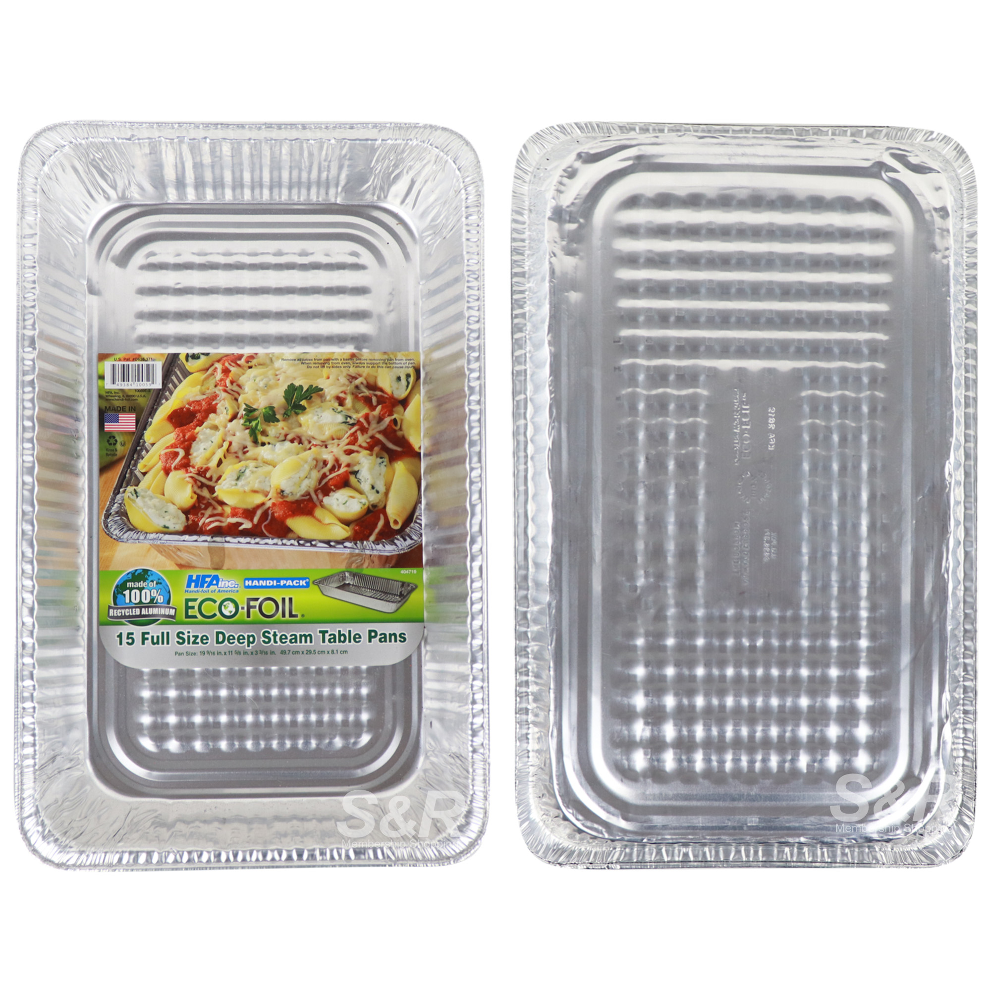 HFA Inc. Full Size Deep Steam Table Pans 15pcs