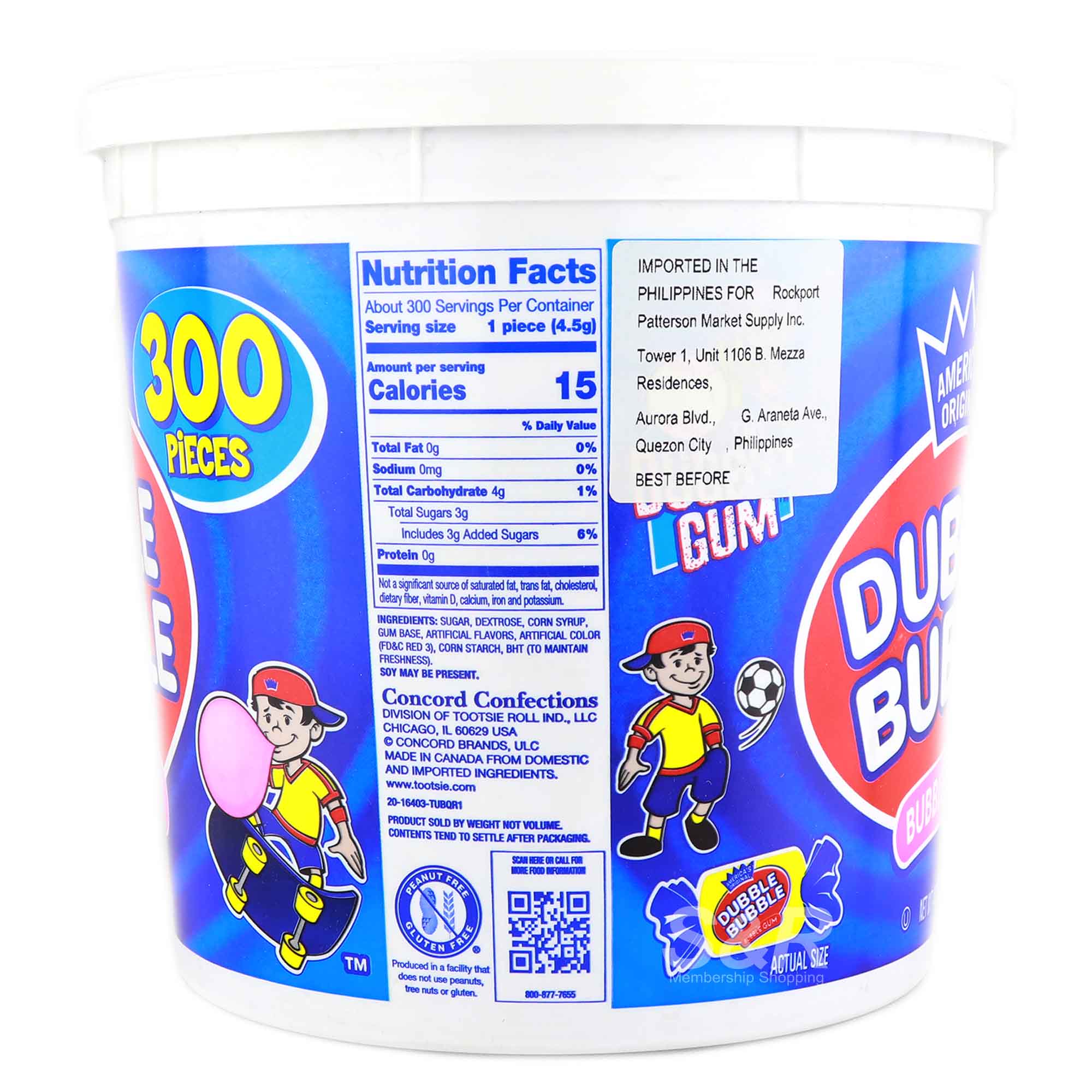 Dubble Bubble Gum, 300 Pieces