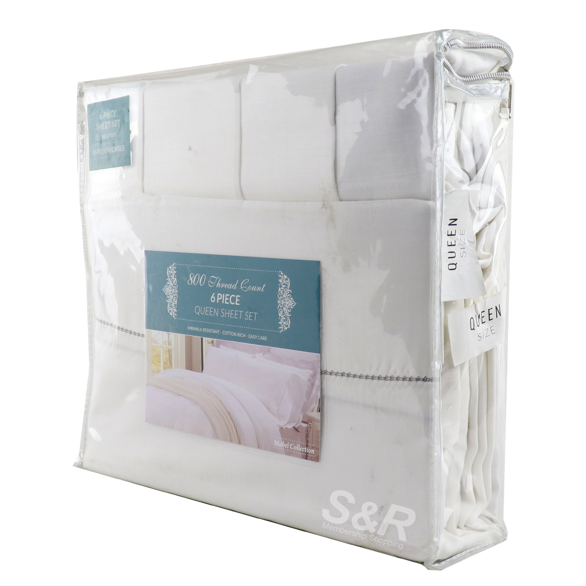 S&R Queen Sheet Standard Size White
