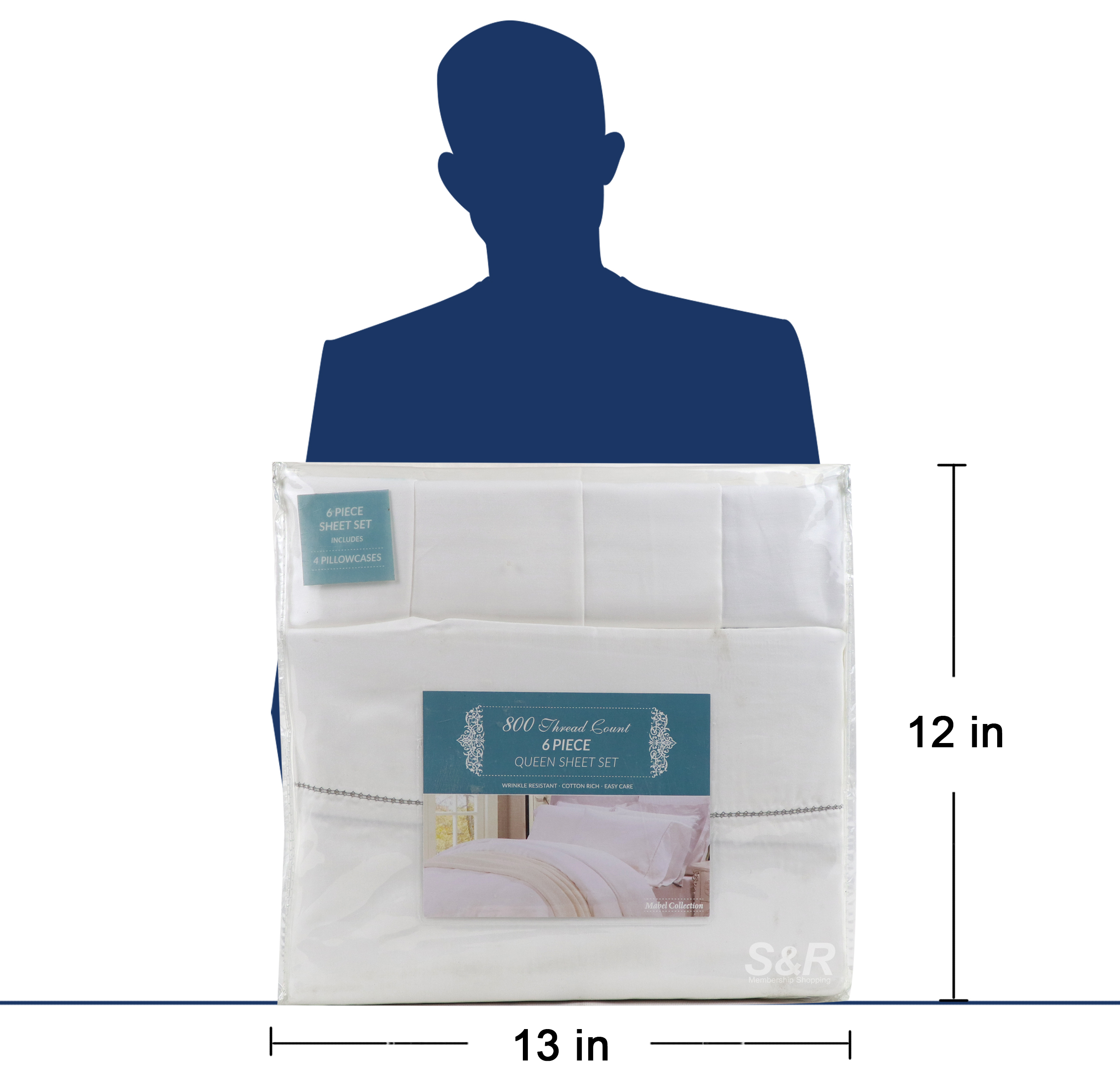 S&R Queen Sheet Standard Size White