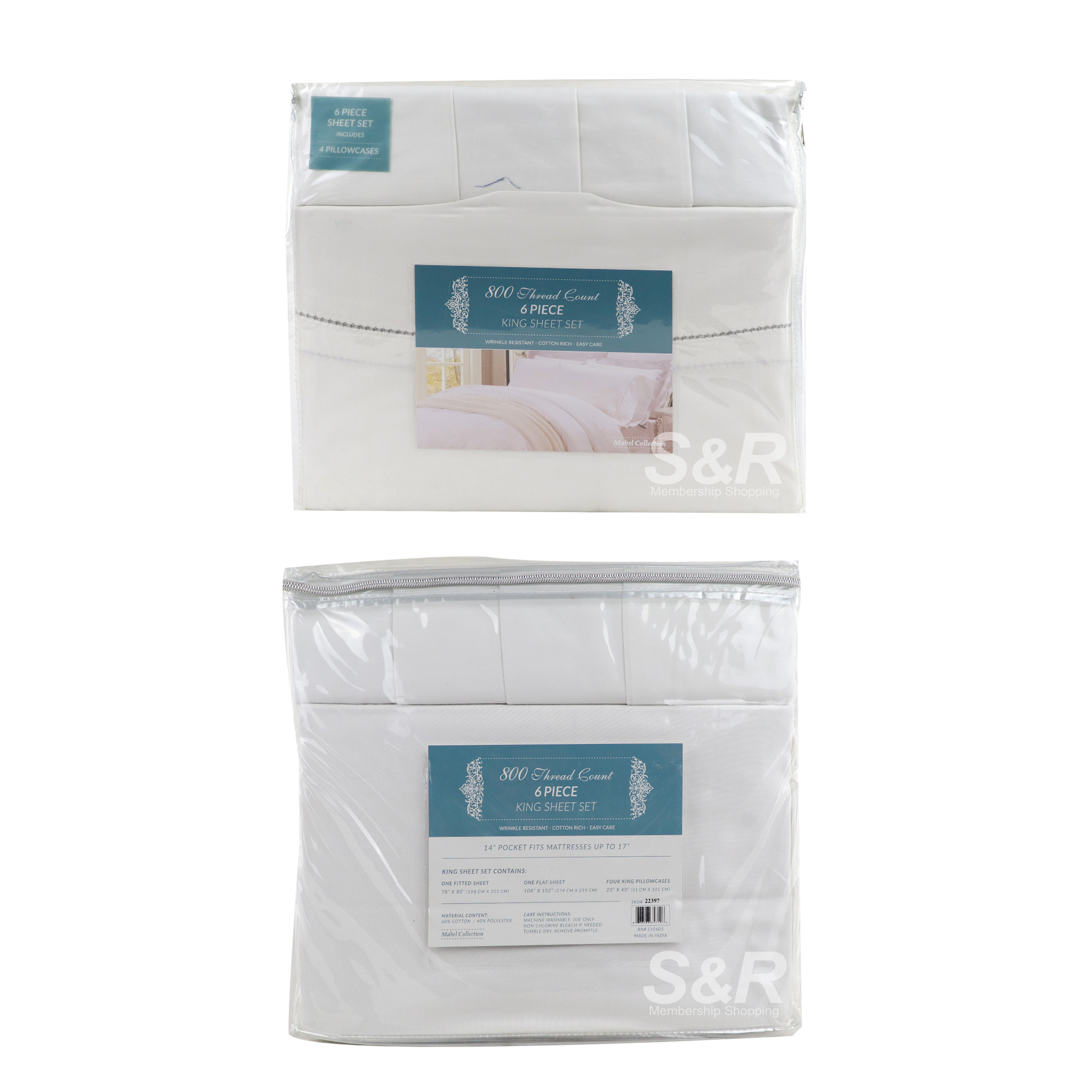 S&R King Sheet Standard Size White