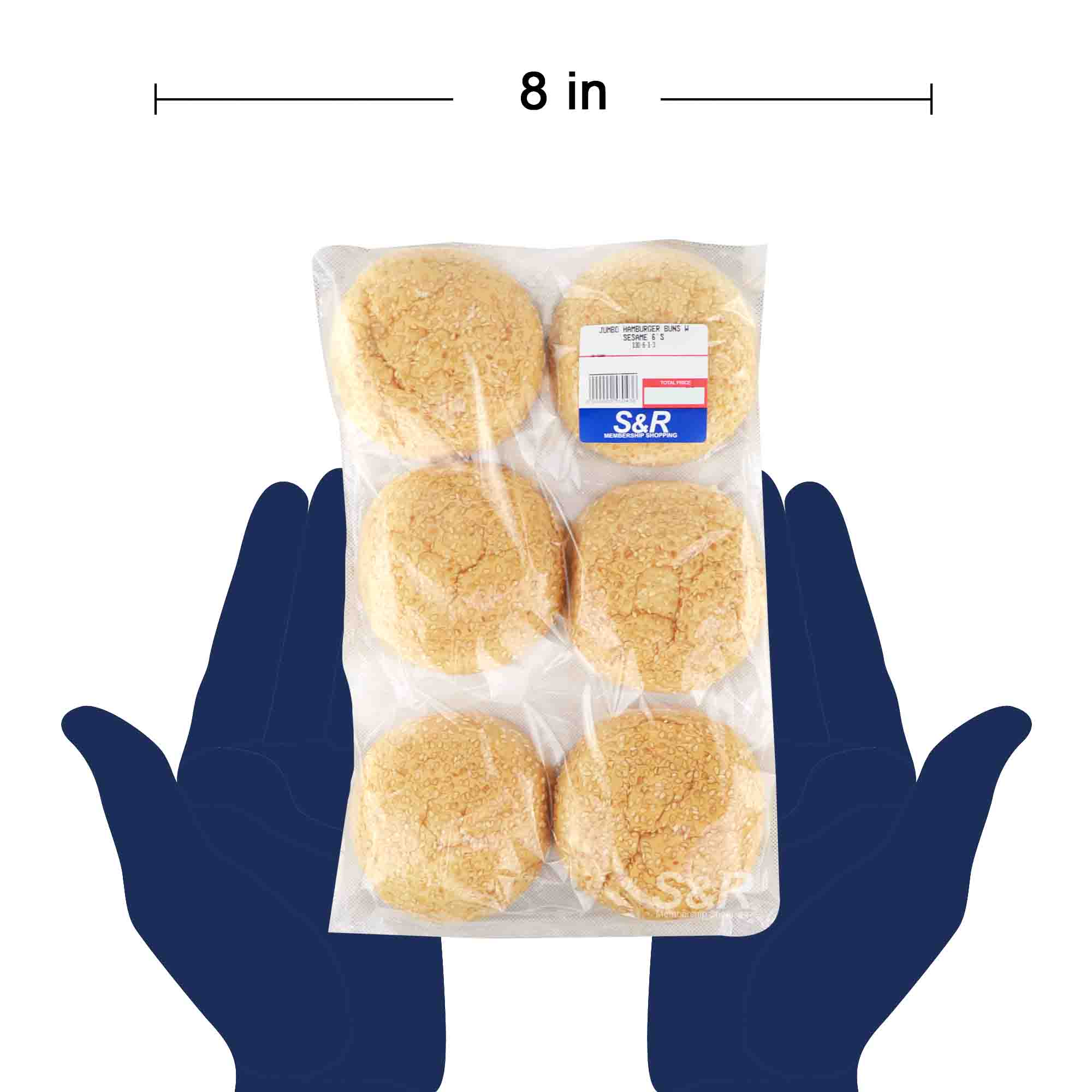 S&R Hamburger Buns with Sesame Seeds 6pcs