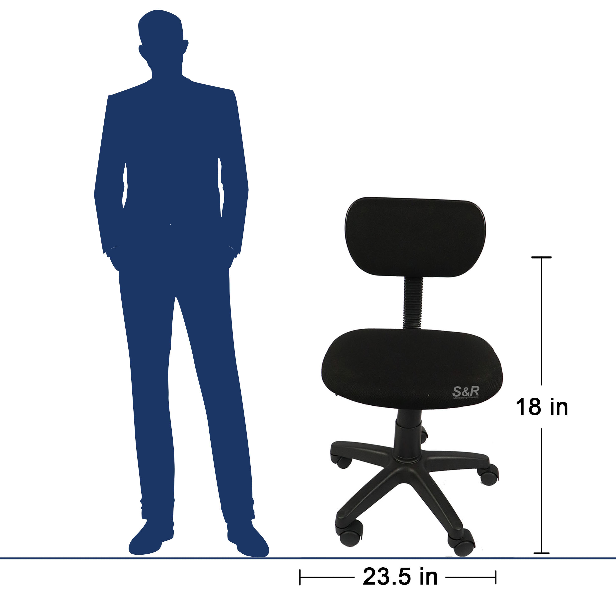 Donovan Black Task Chair