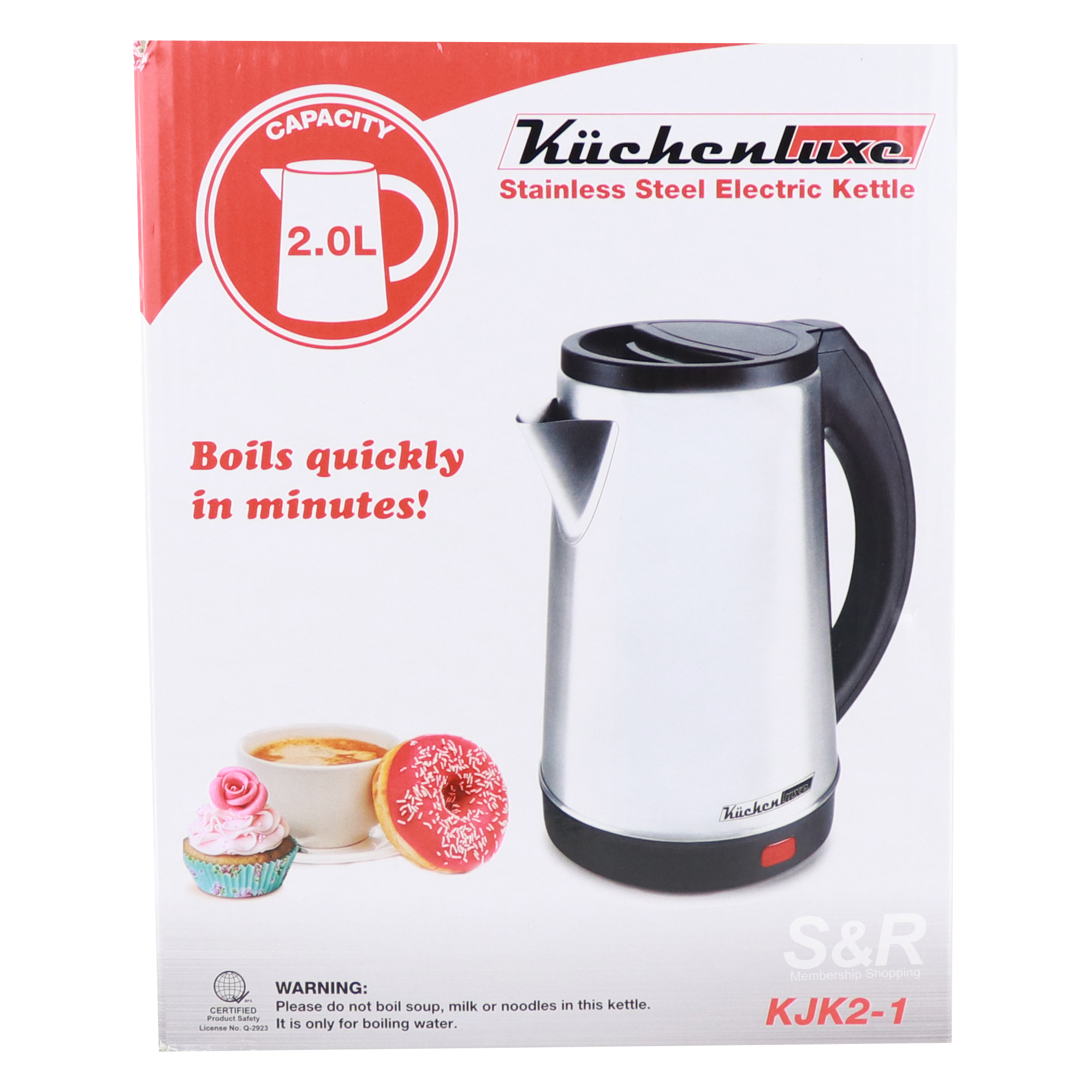 Kuchenluxe Stainless Steel Electric Kettle KJK21