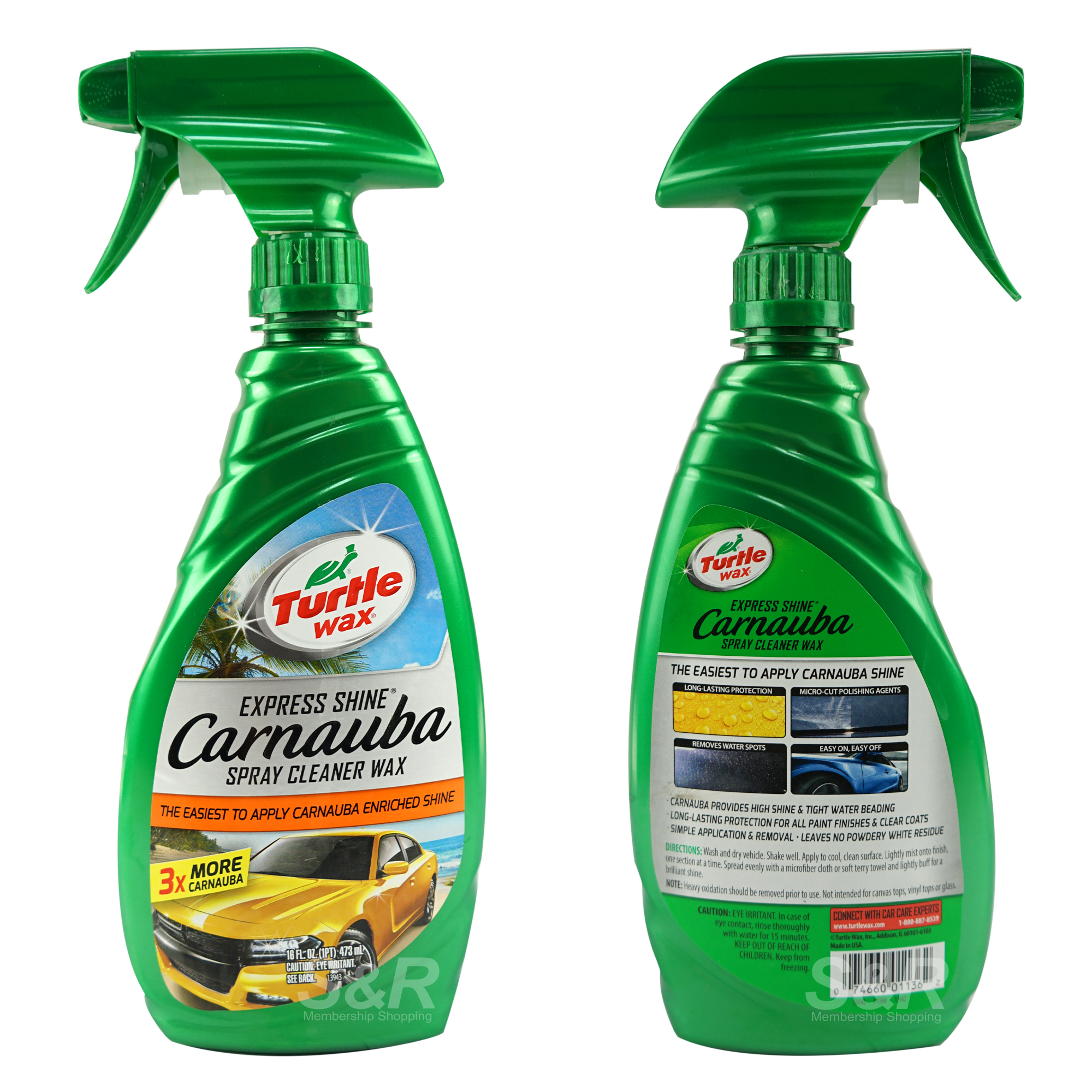 Turtle Wax Express Shine Carnauba Spray Cleaner Wax 473mL