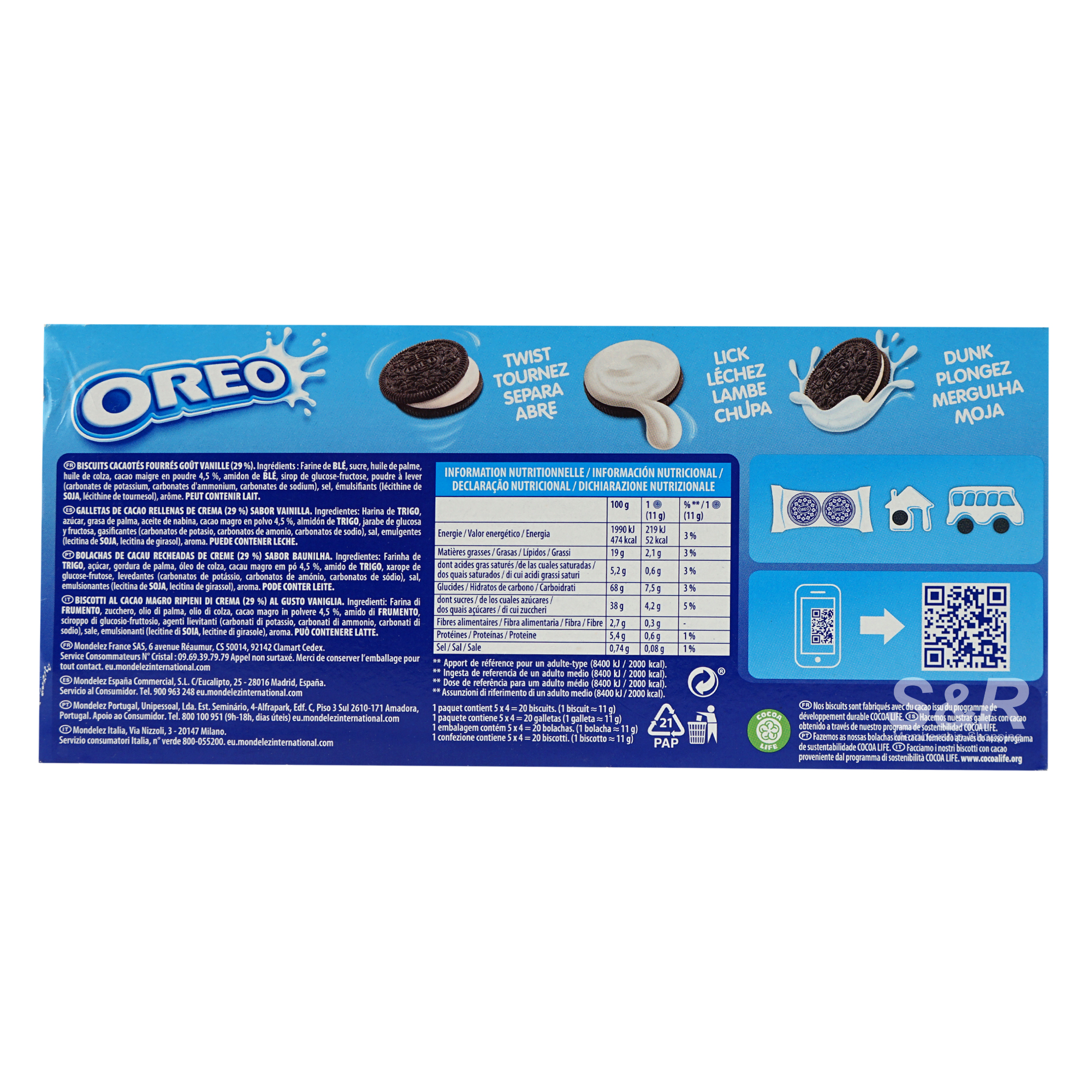 Oreo Classic Cream Filled Chocolate Biscuit Sandwich