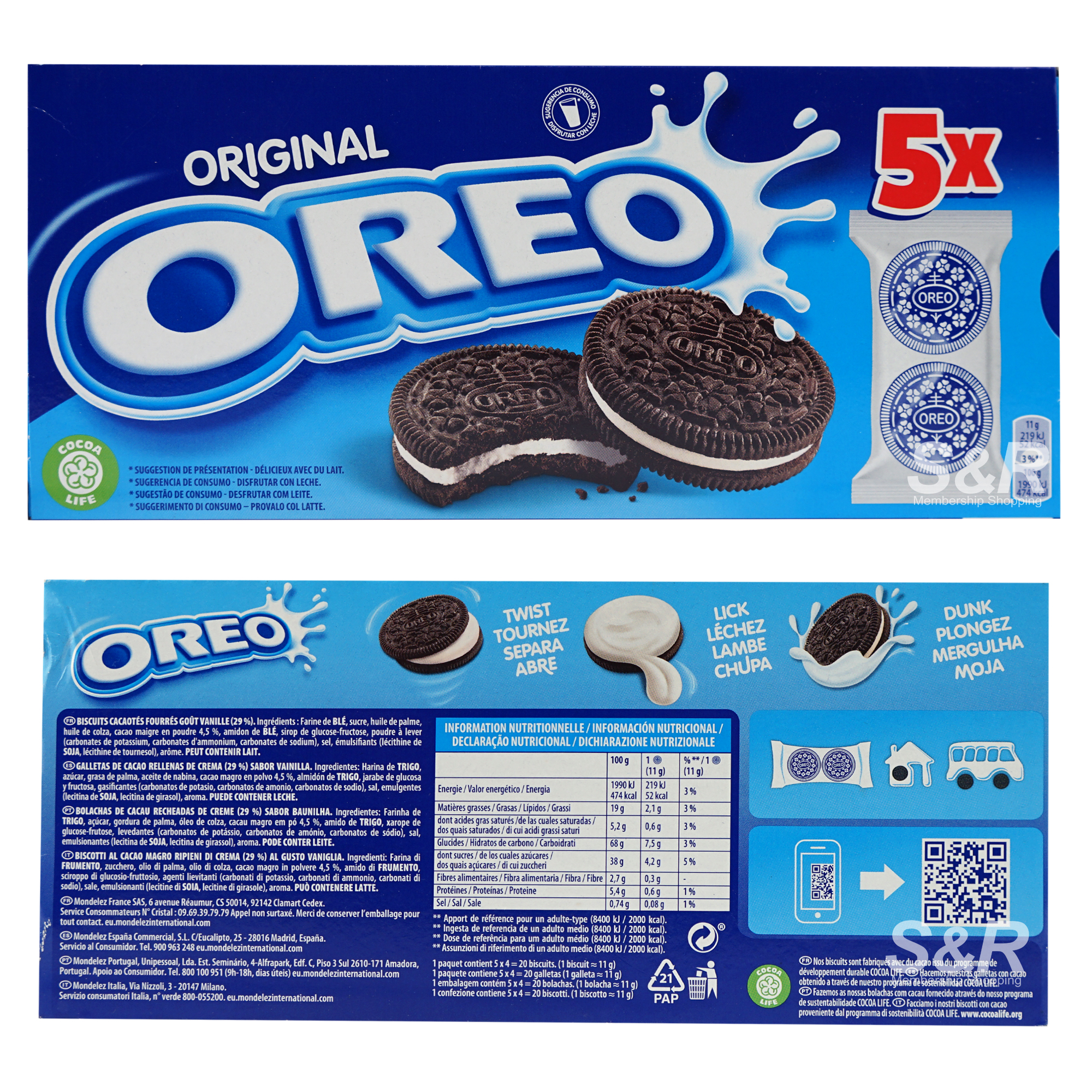 Oreo Classic Cream Filled Chocolate Biscuit Sandwich