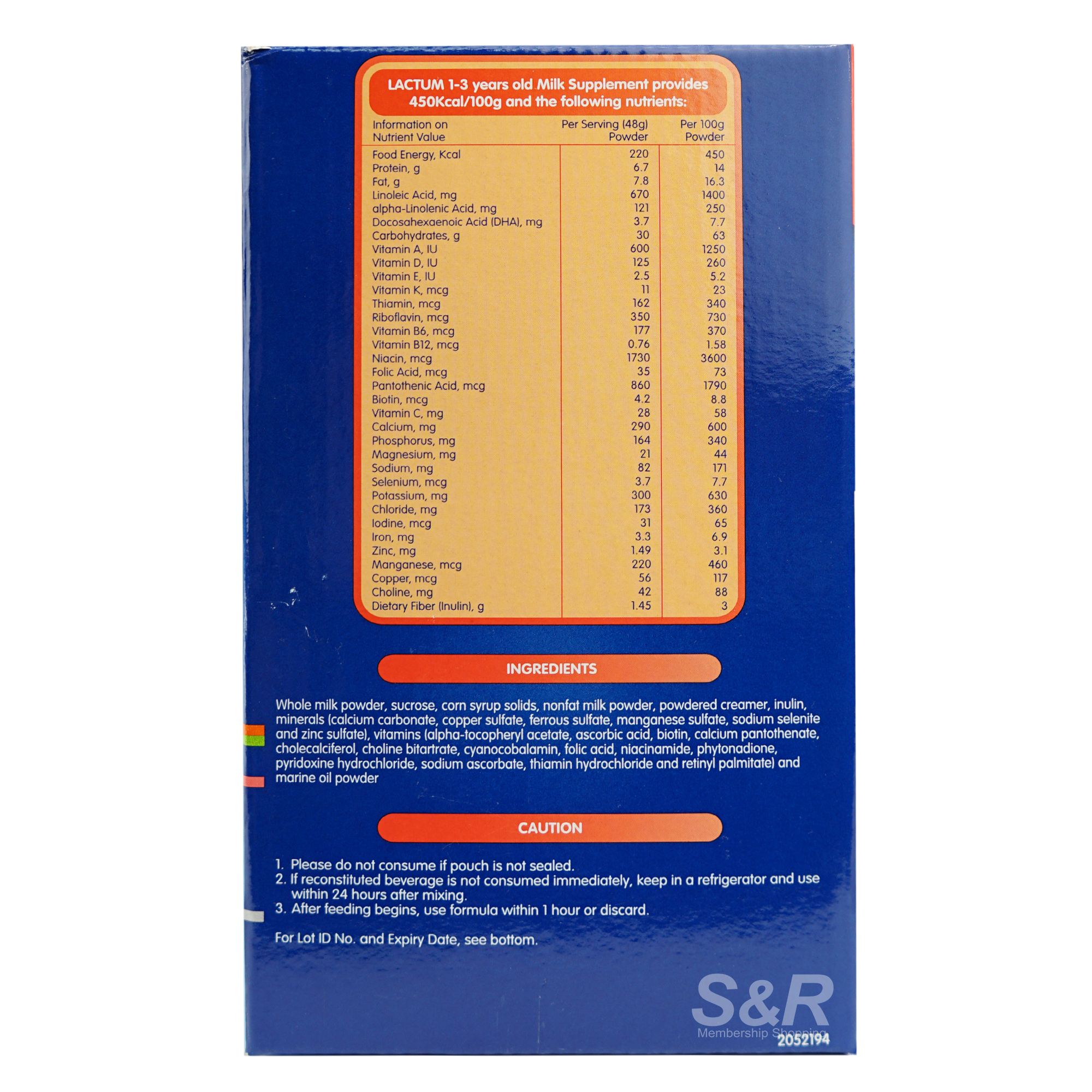 Lactum Milk Supplement Powder