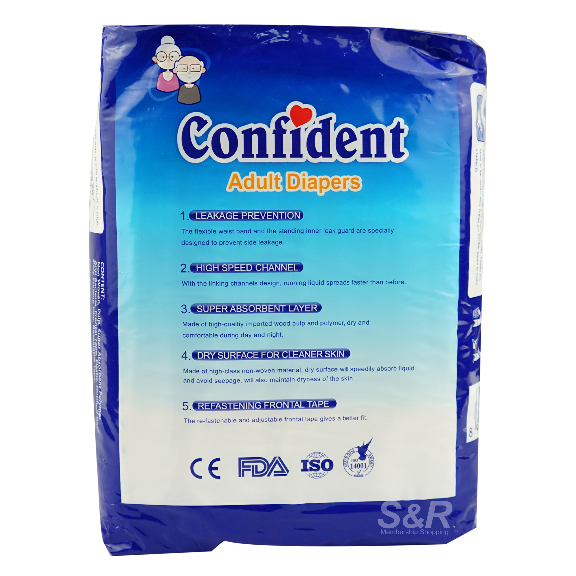 Confident Adult Diapers Mediumsized 10pcs