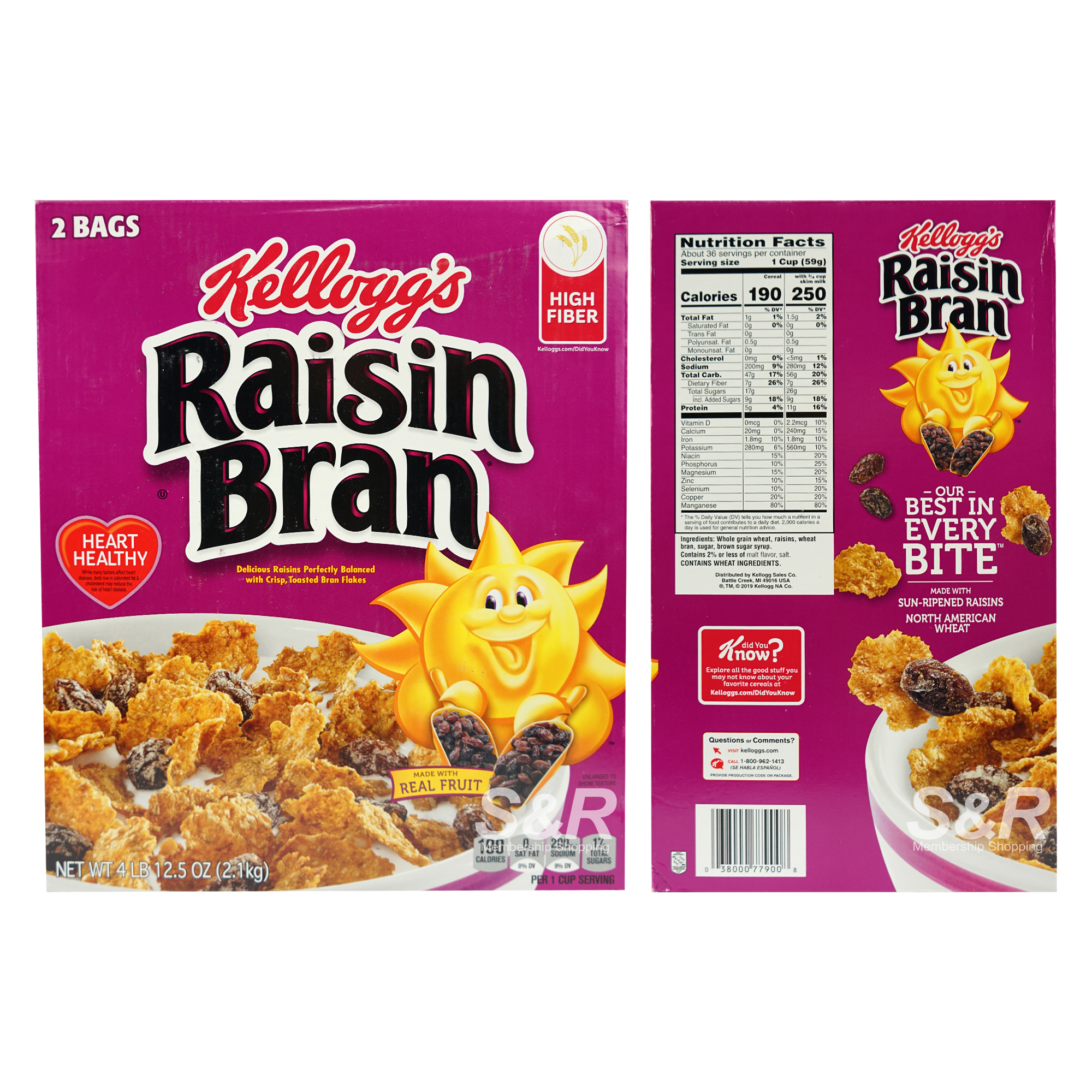 Kellogg's Raisin Bran Toasted Bran Cereals