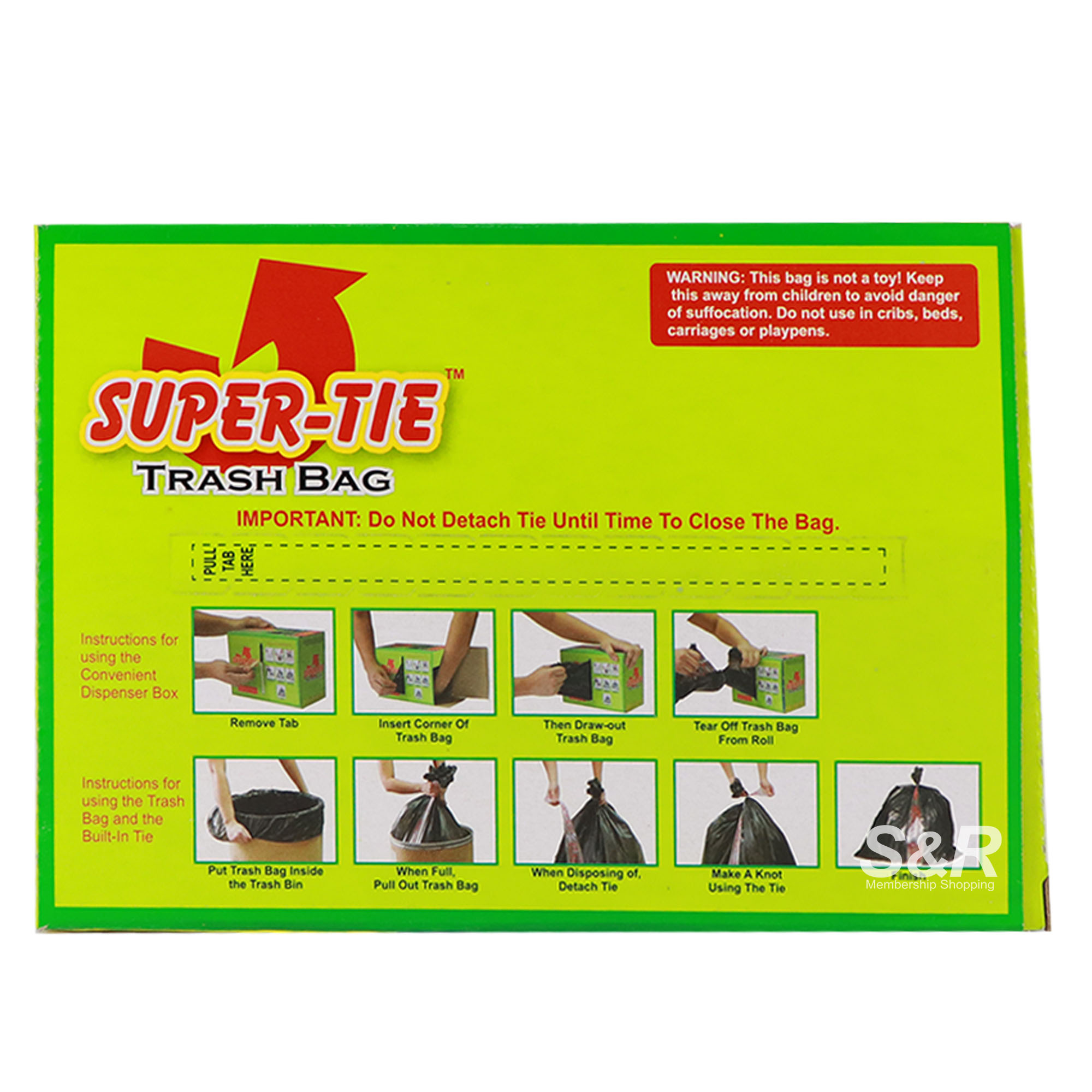 Super-Tie Heavy Duty trash bags