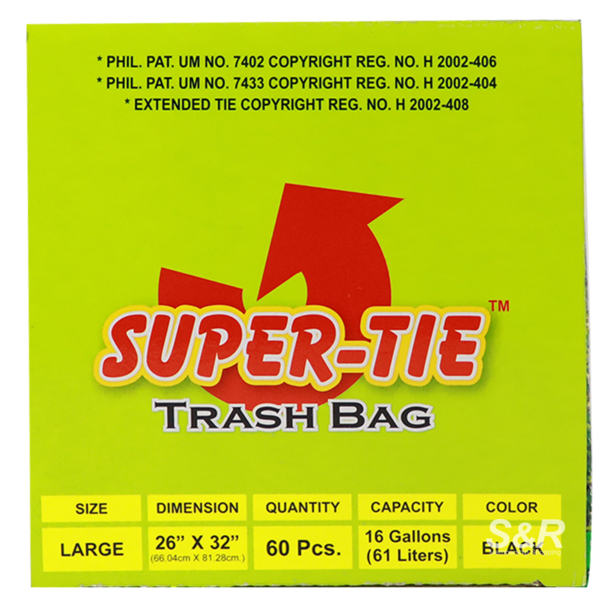 Super-Tie Heavy Duty trash bags