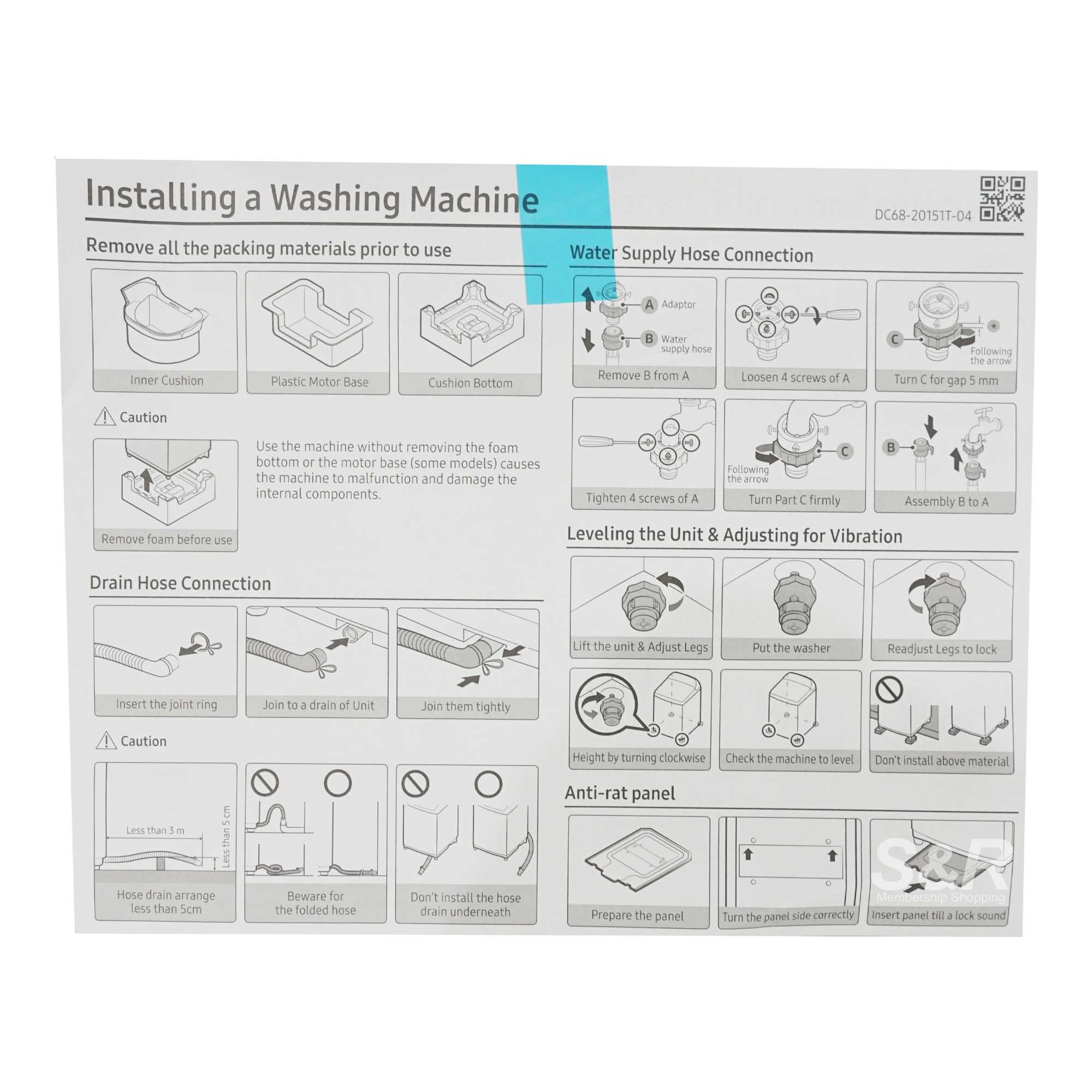 Samsung Top Load Washing Machine