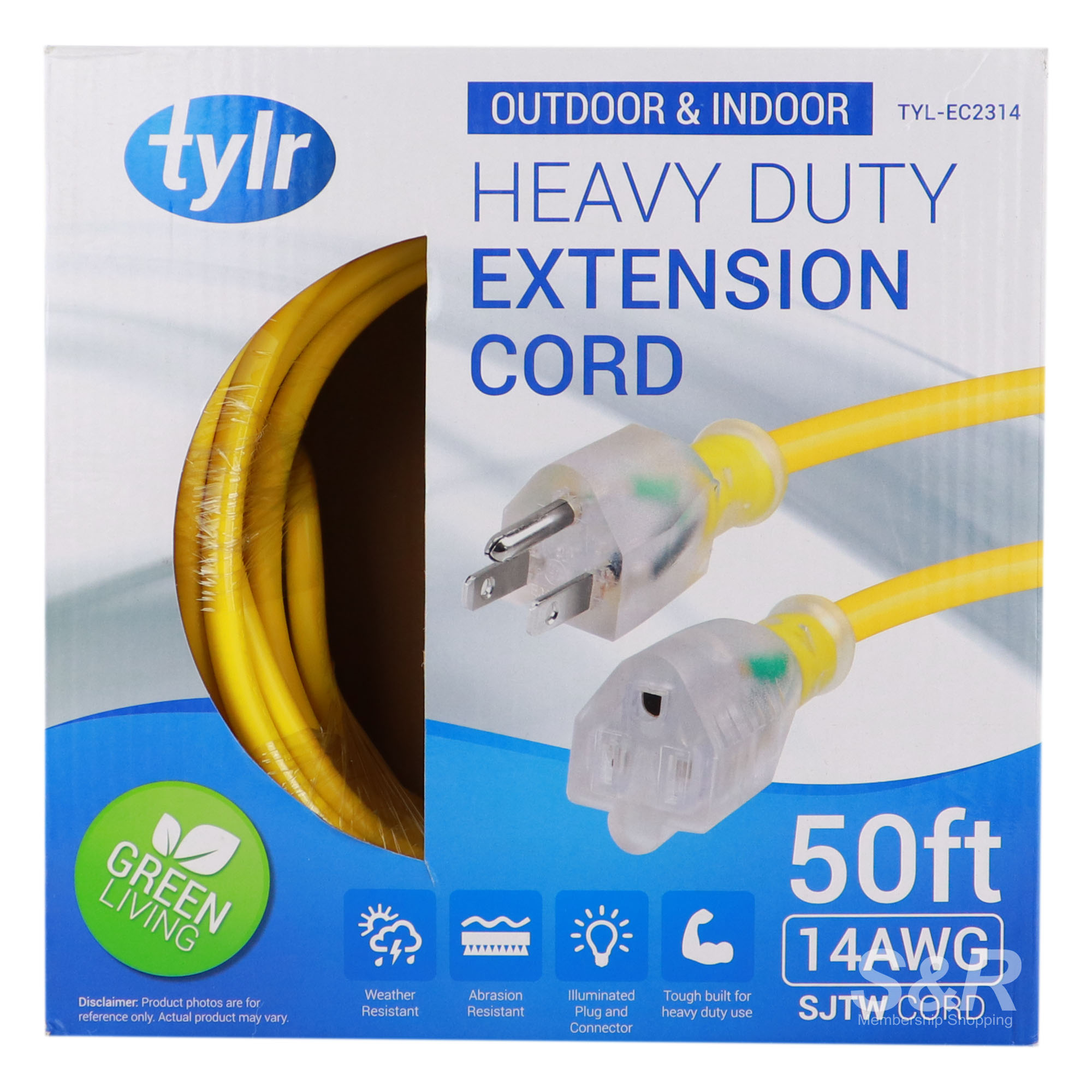Tylr 50ft Extension Cord Heavy Duty TYLEC2314 1pc
