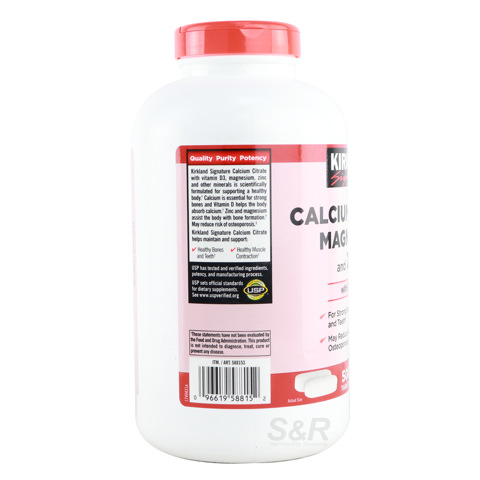 Kirkland Signature Calcium Citrate Magnesium and Zinc Vitamins