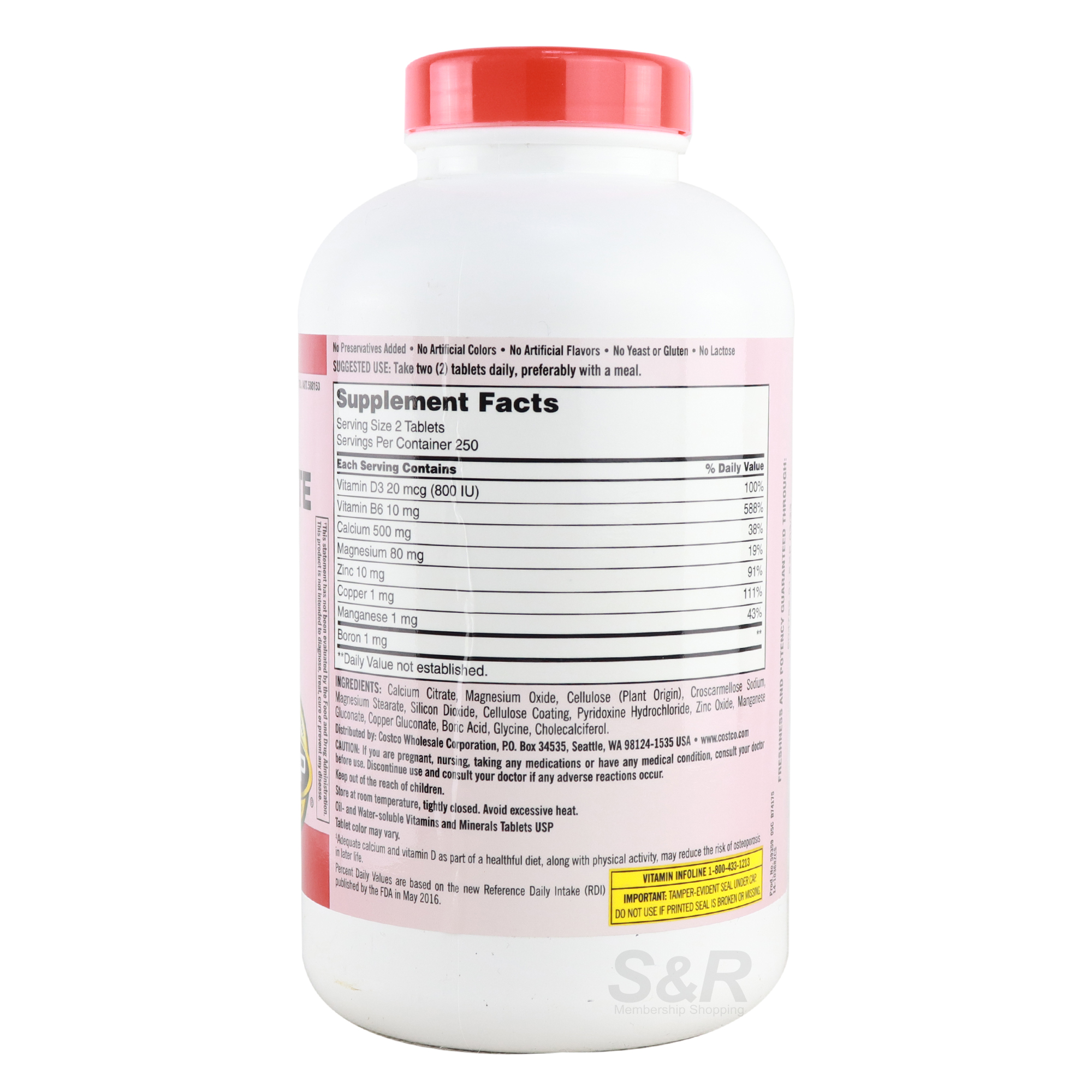 Kirkland Signature Calcium Citrate Magnesium and Zinc Dietary