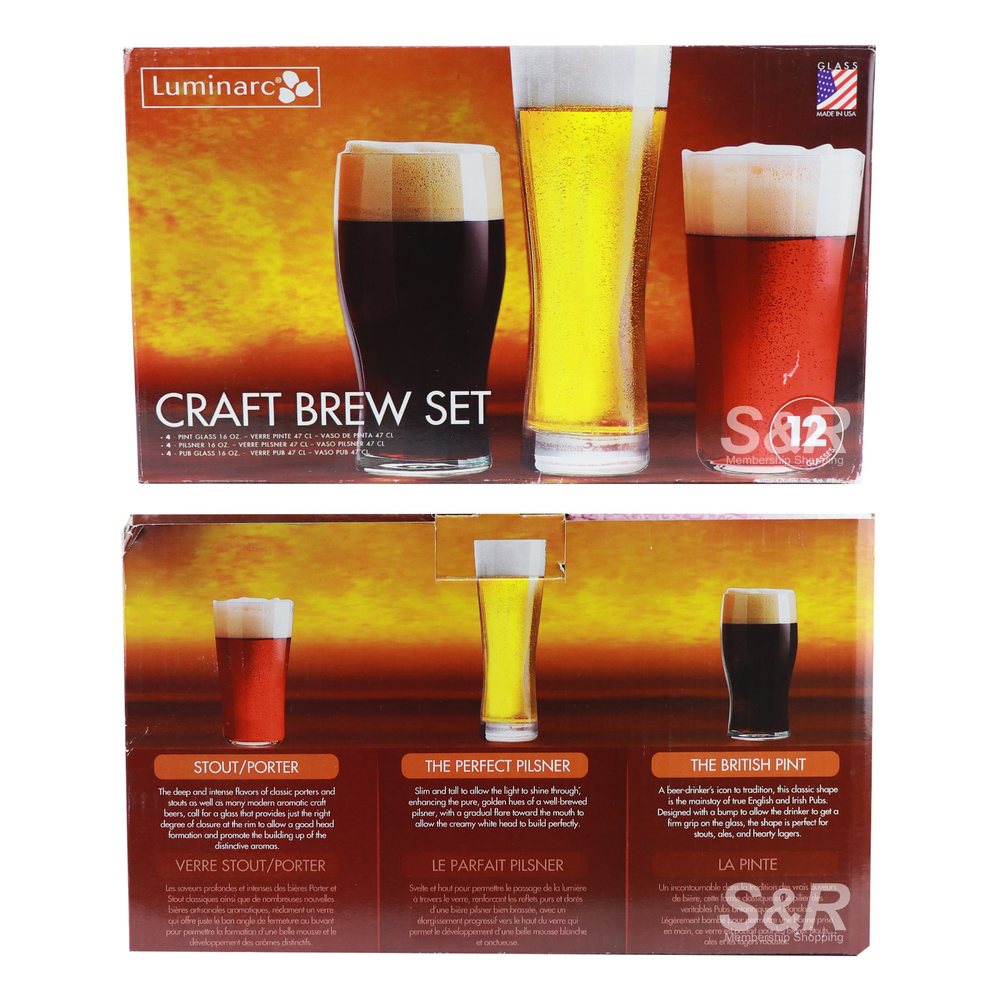Luminarc Brewmaster glasses