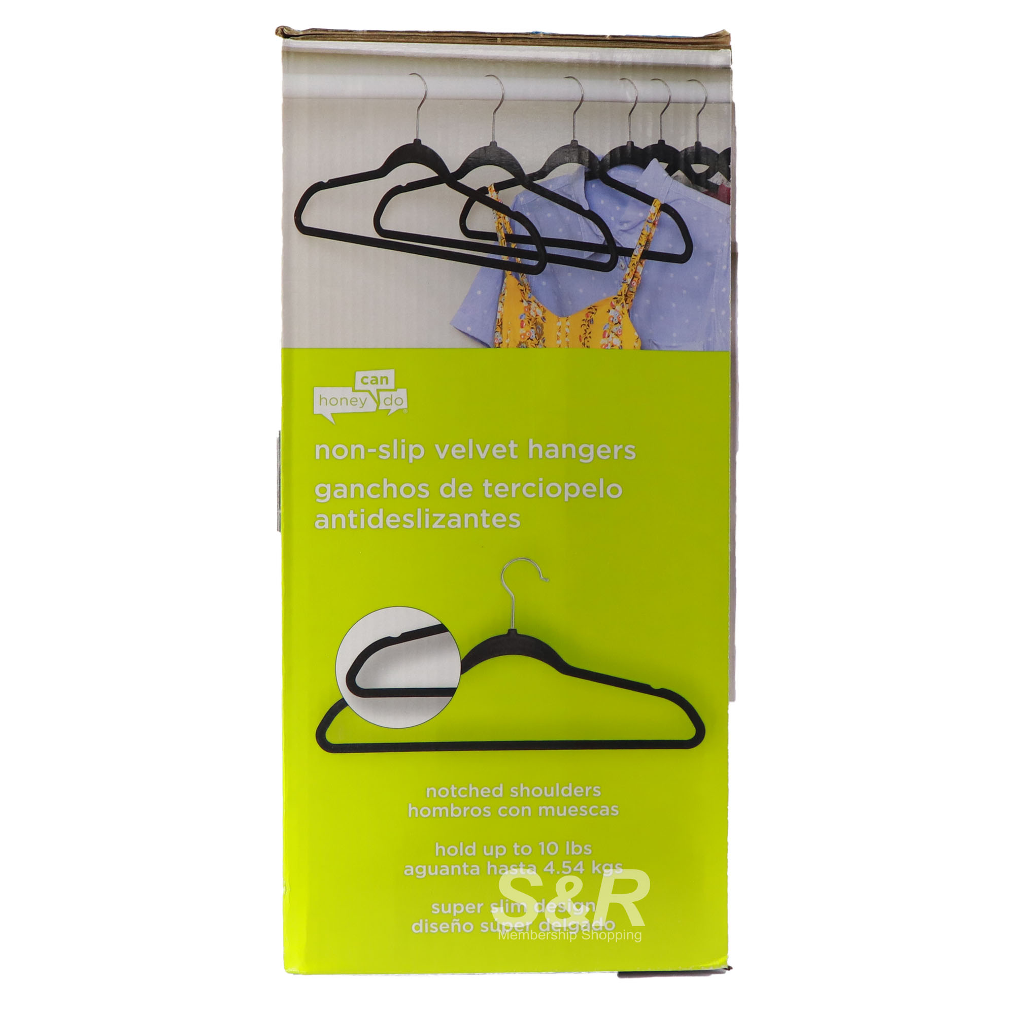 Honey Can Do NonSlip Velvet Hangers 50pcs