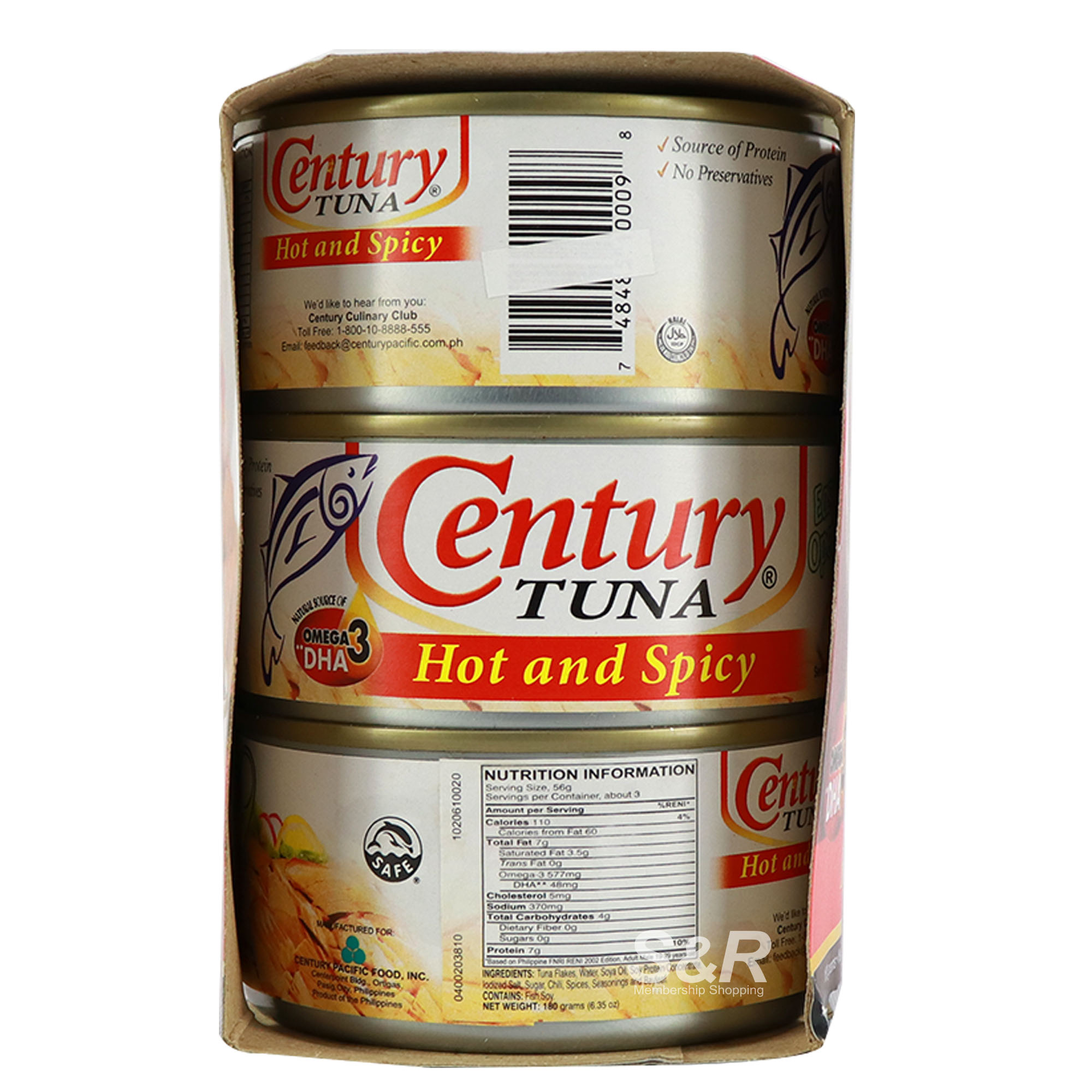 Century Tuna Hot and Spicy 6 cans