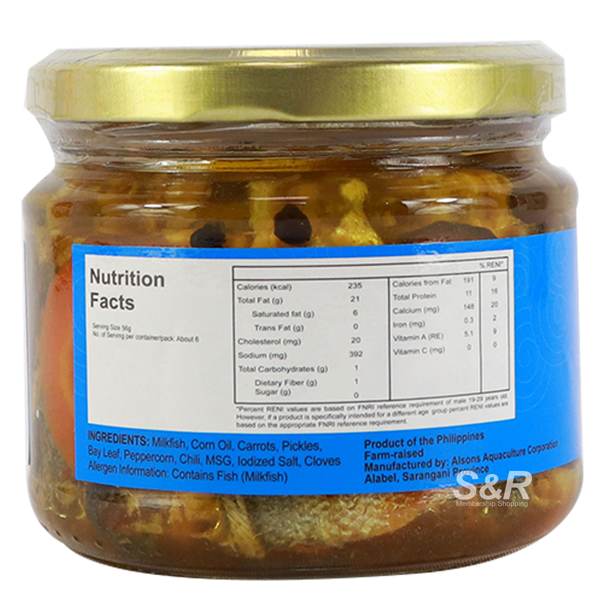 Sarangani Bay Milkfish in Corn Oil