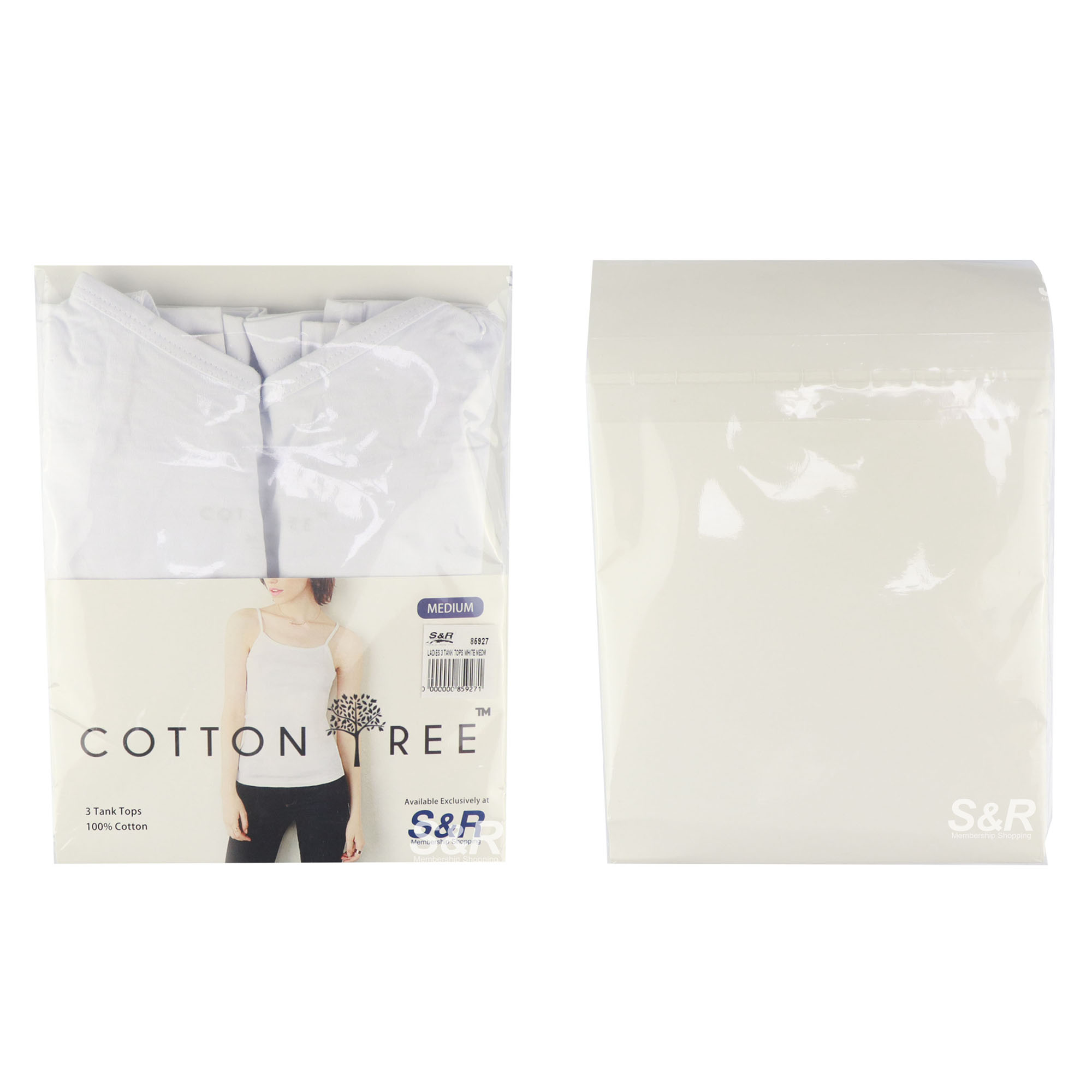 Cotton Tree Ladies' White Tank Top Medium