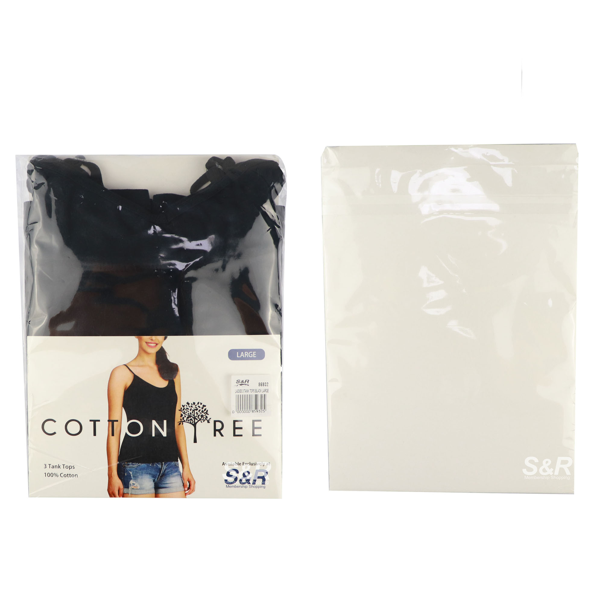 Cotton Tree Black Tank Top Large