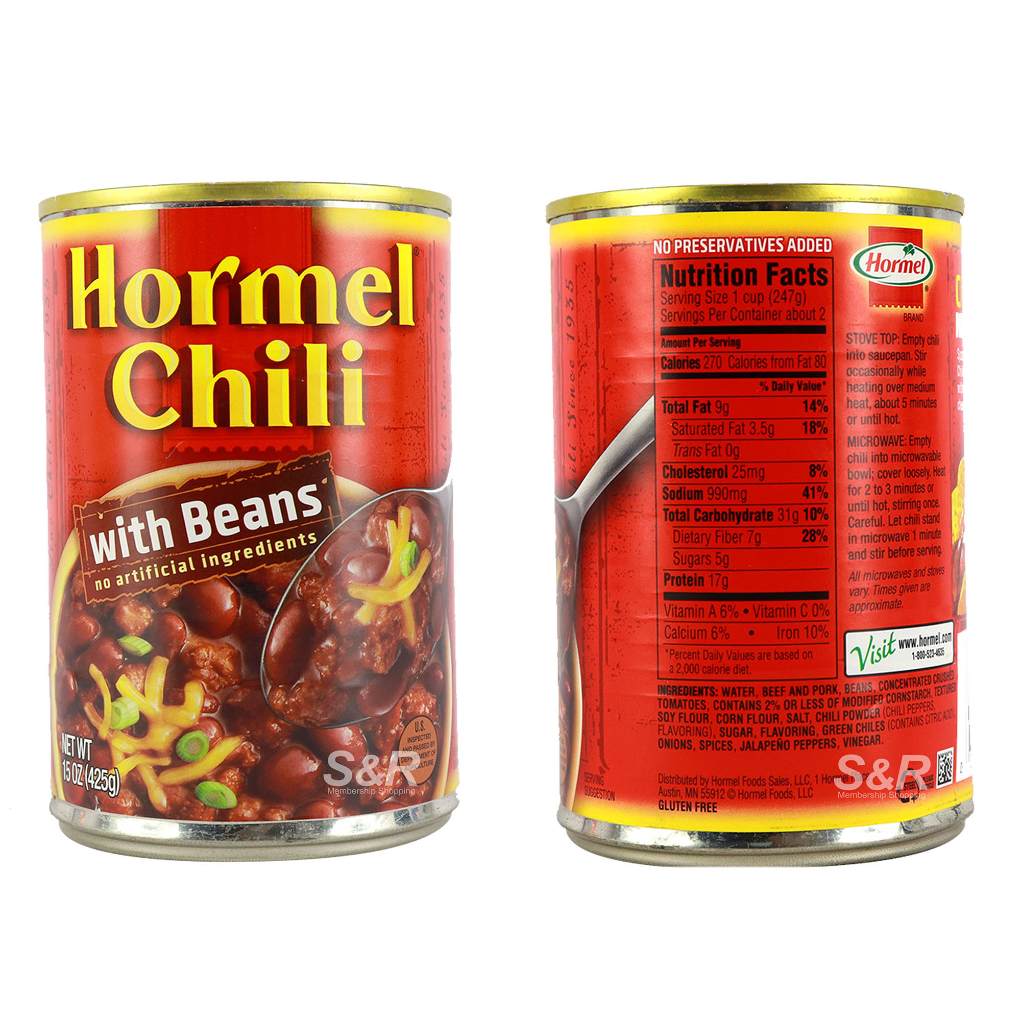 Hormel Chili with Beans