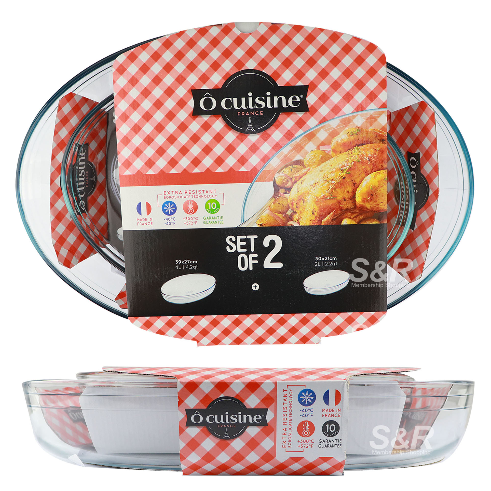 Ocuisine Roaster Oval 2pc Glassware