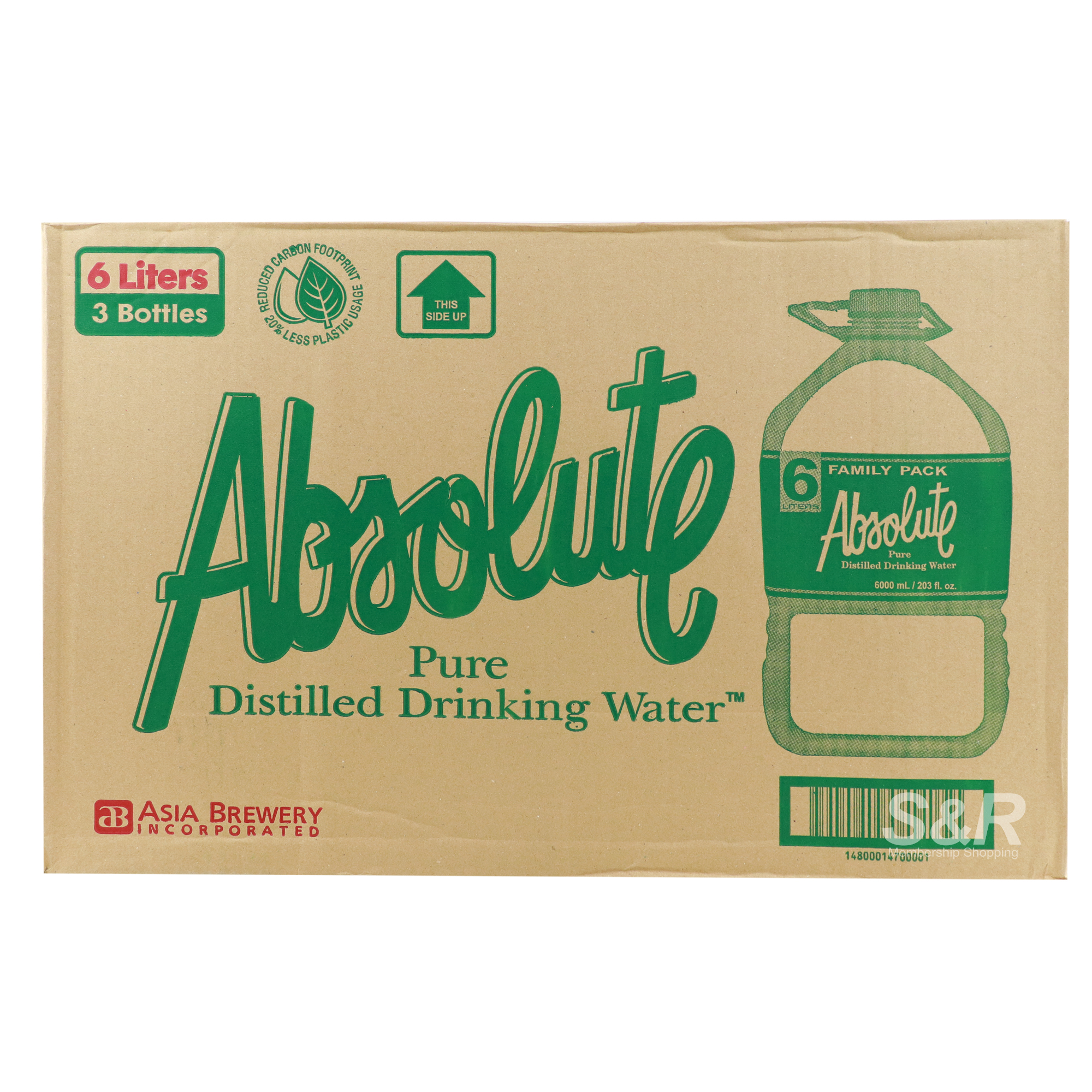Absolute Distilled Drinking Water 3 bottles