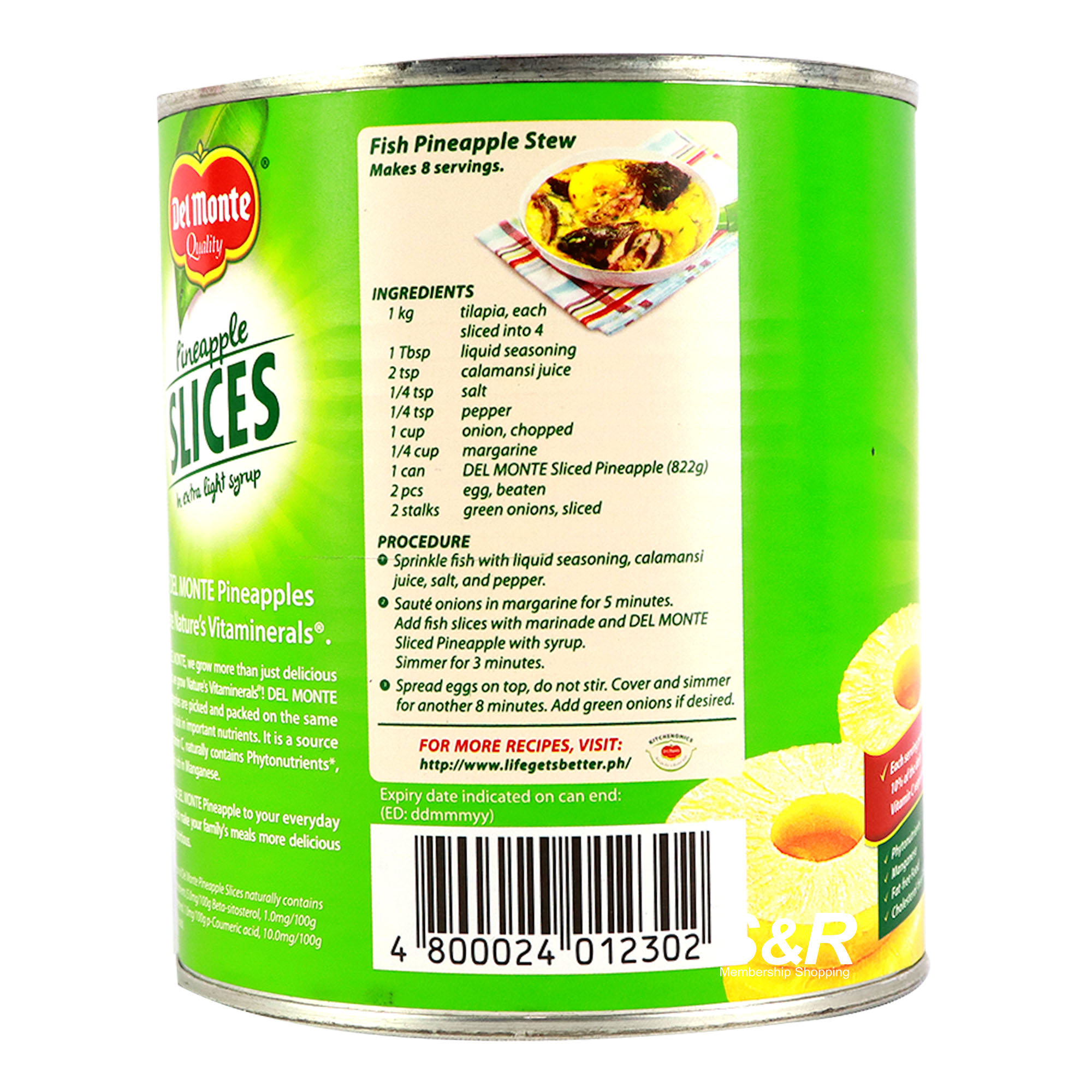 Del Monte Pineapple Slices