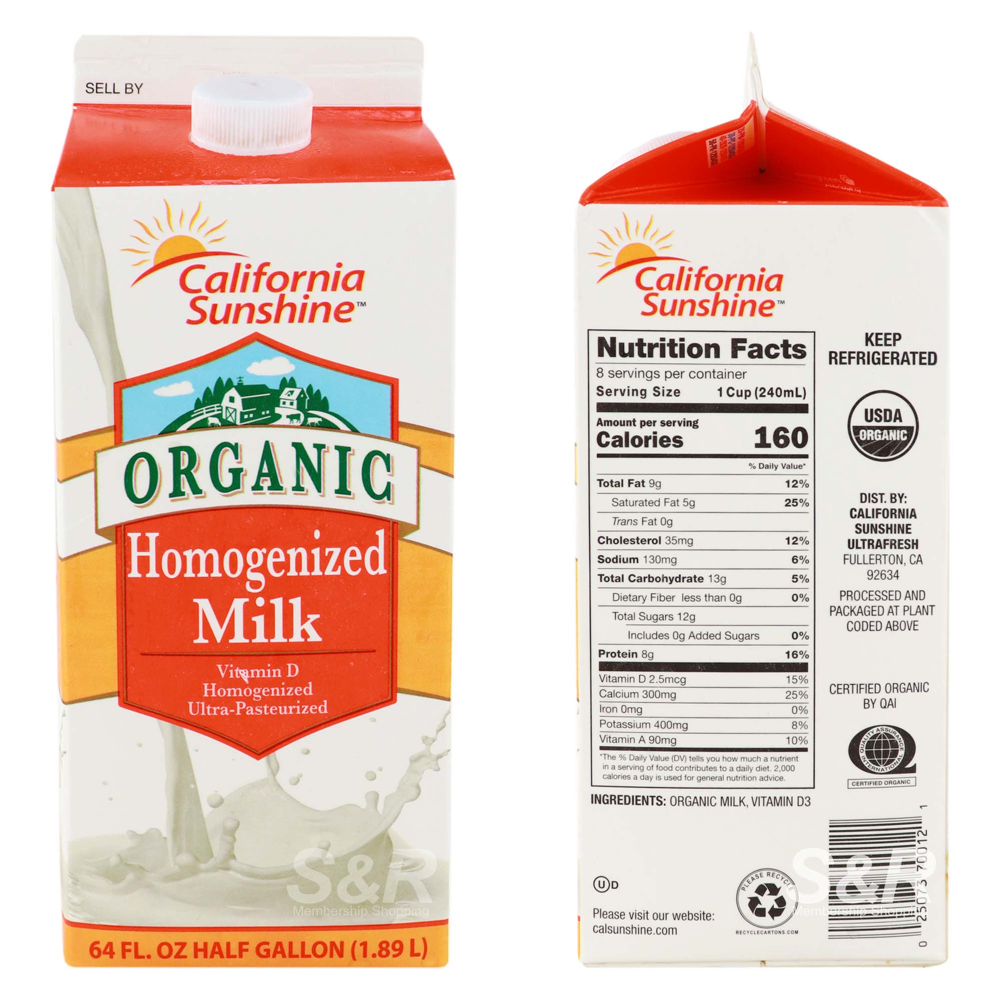 California Sunshine Organic Milk
