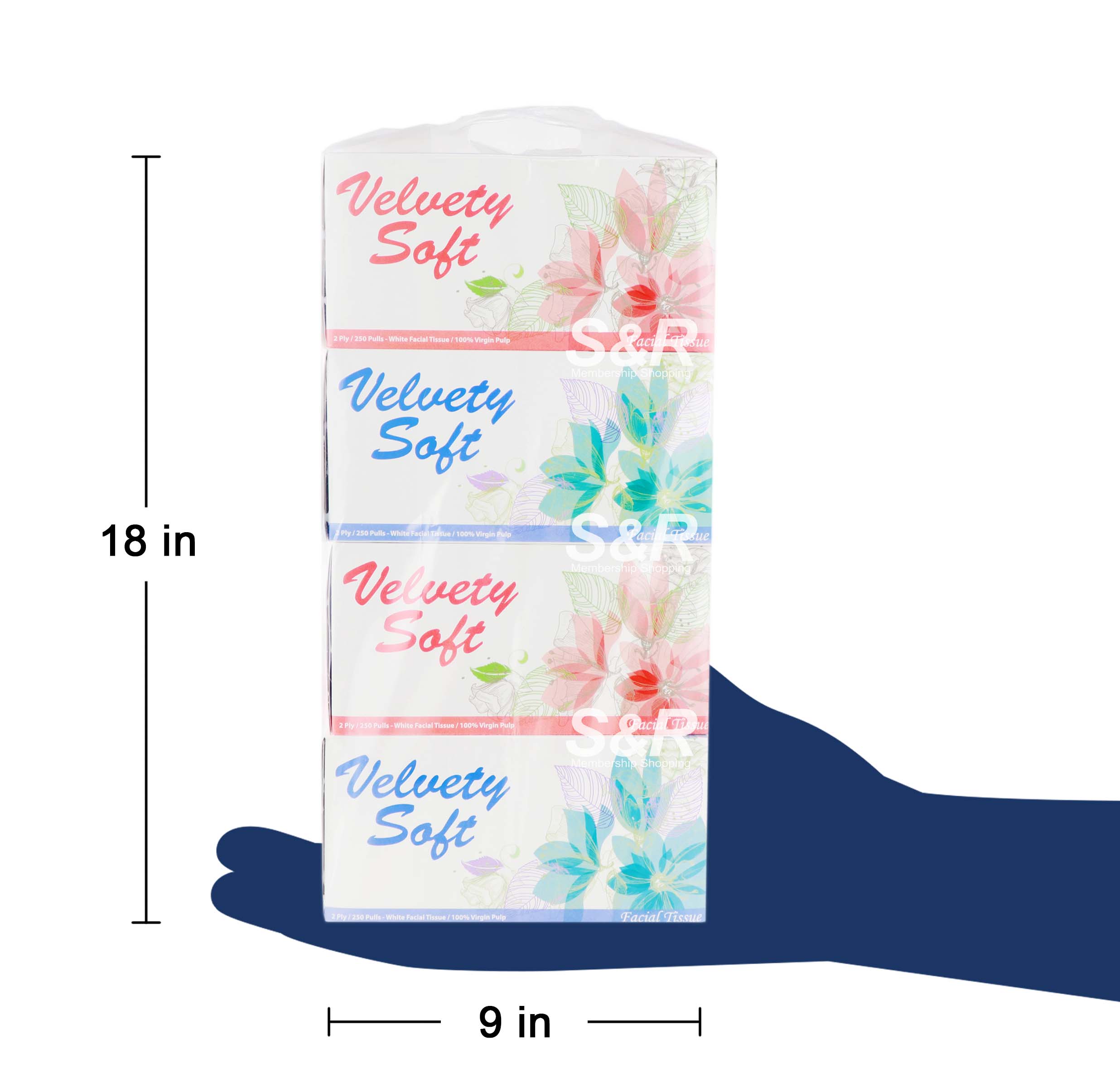Velvety Soft White Facial Tissues