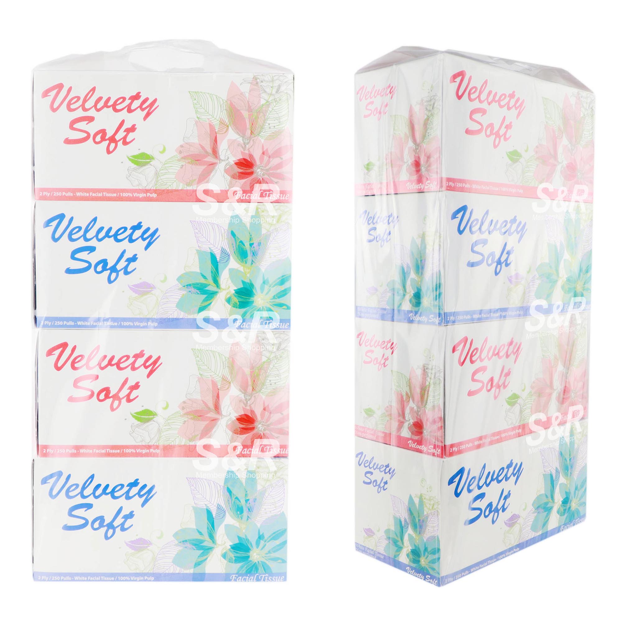 Velvety Soft White Facial Tissues