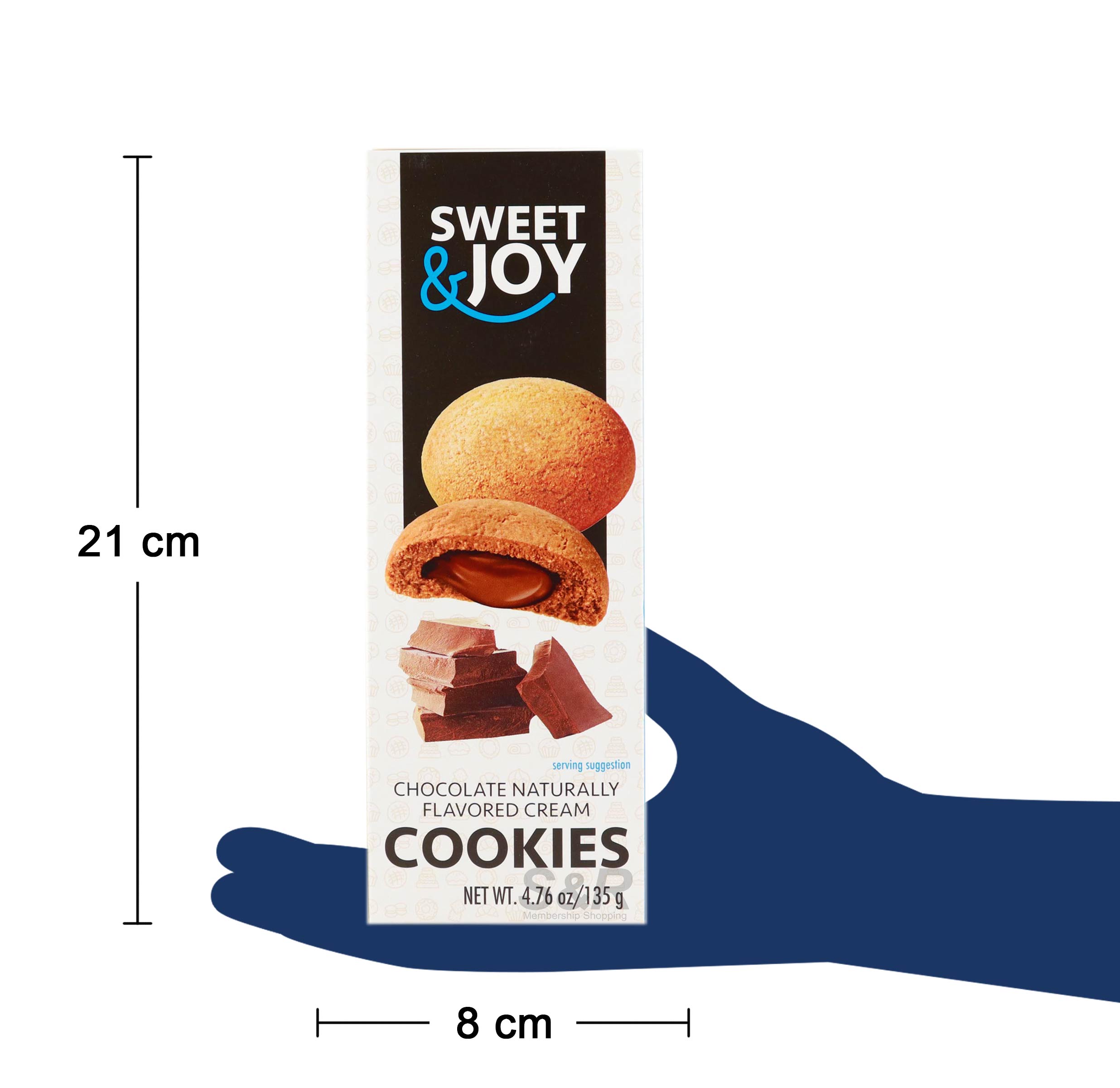 Sweet & Joy Chocolate Naturally Flavored Cream Cookies 135g