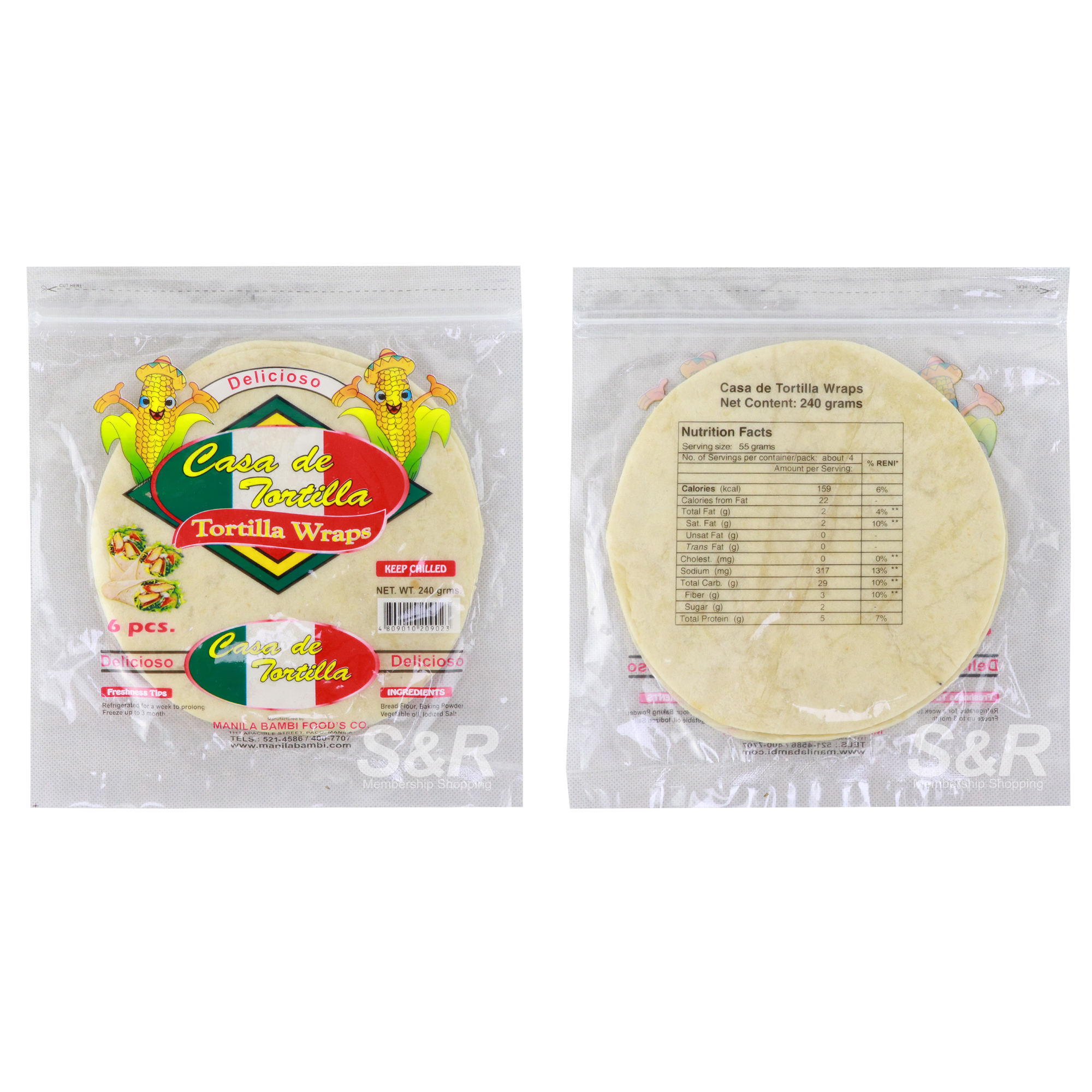 Bambi Casa de Tortilla Wraps