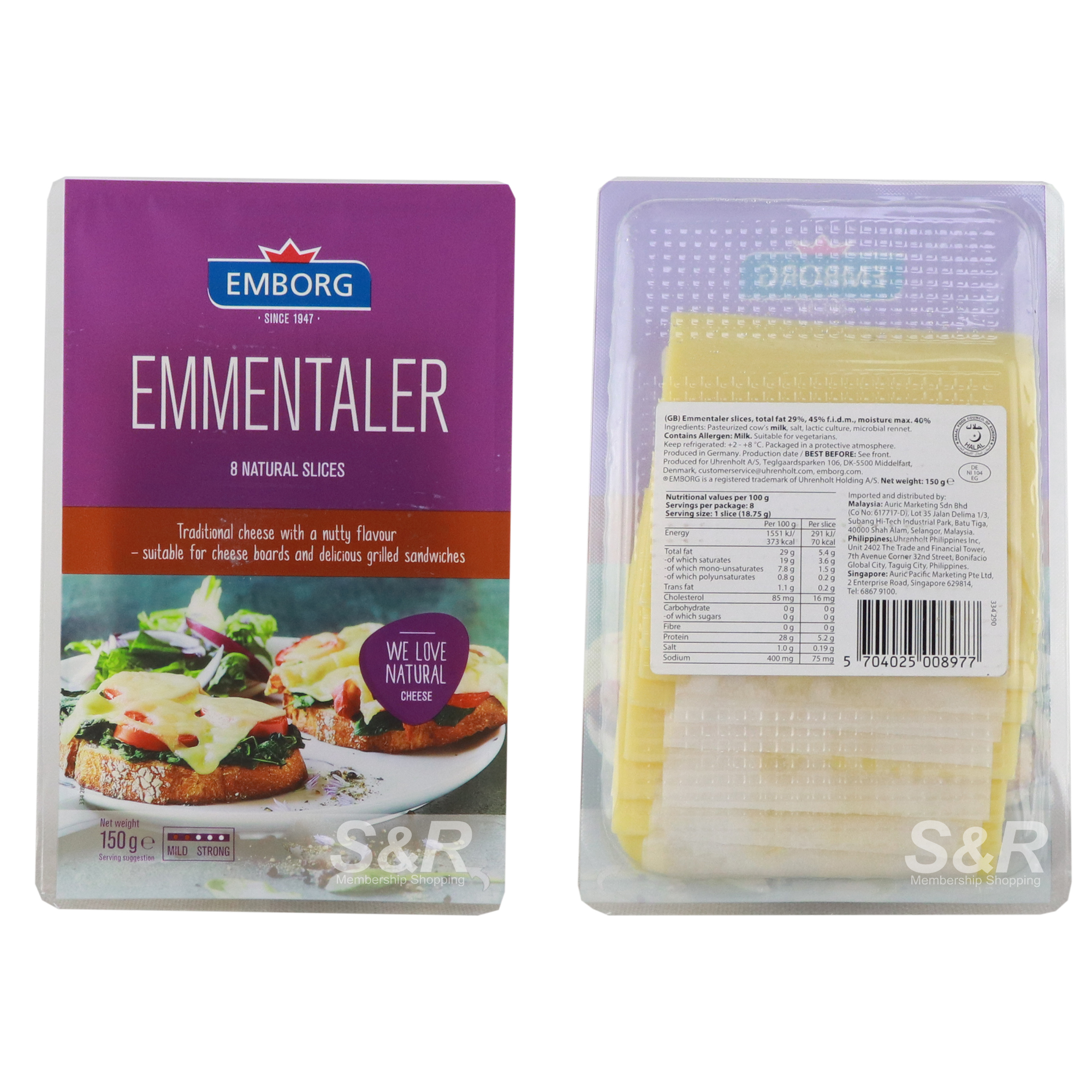 Emborg Emmentaler Cheese Slices