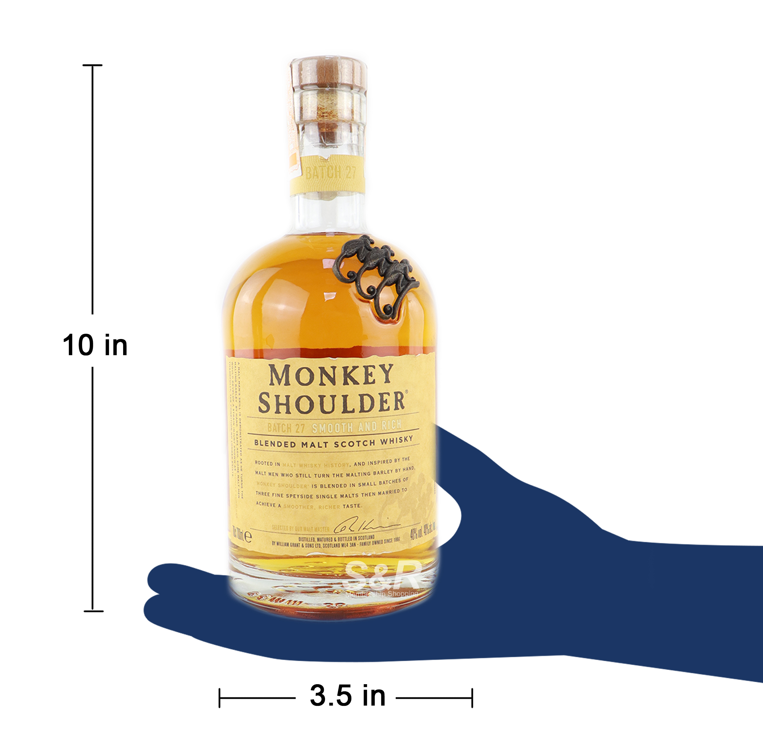 700mL Monkey Whisky Shoulder Scotch Malt Blended