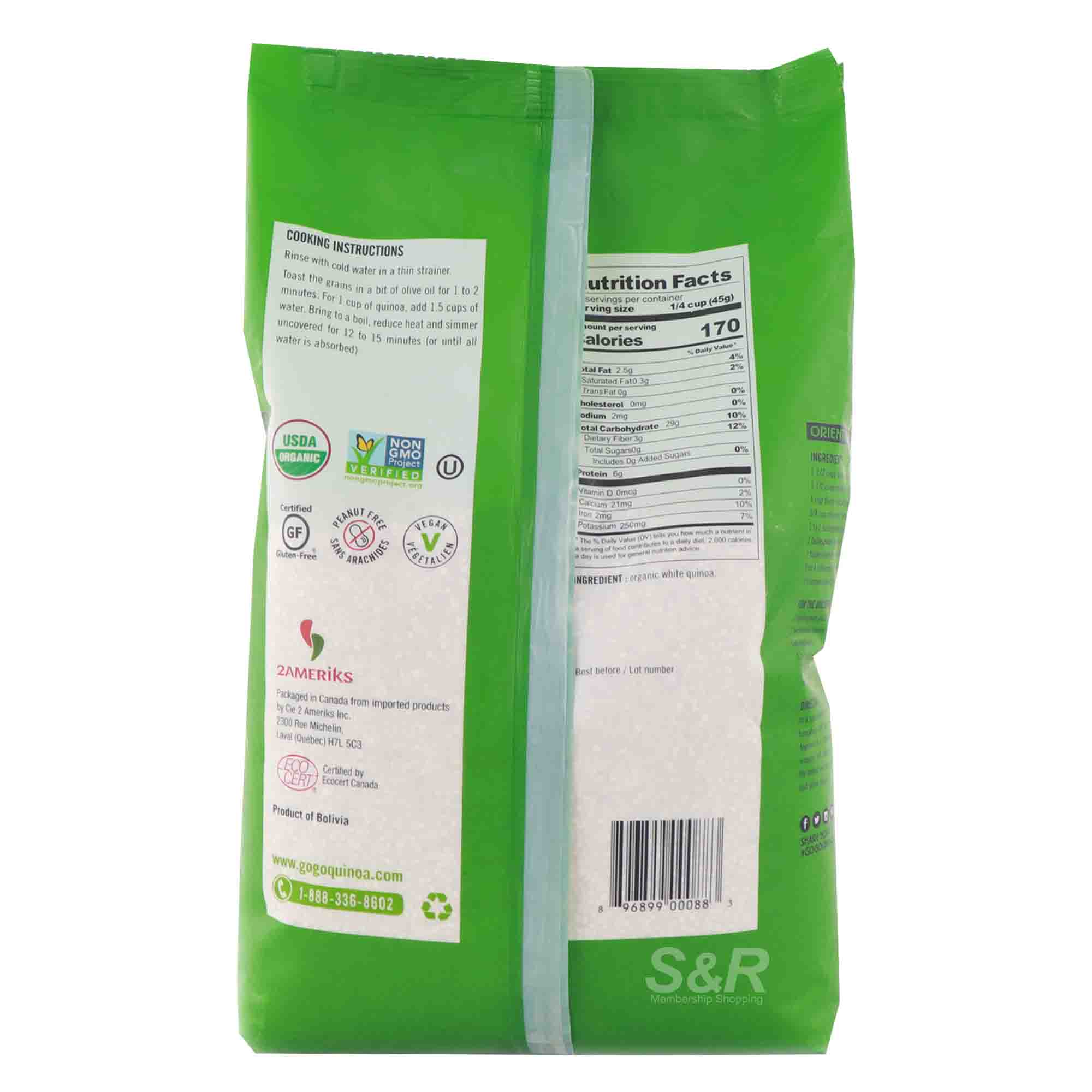 GoGo Quinoa Organic White Premium Bolivian Royal Quinoa