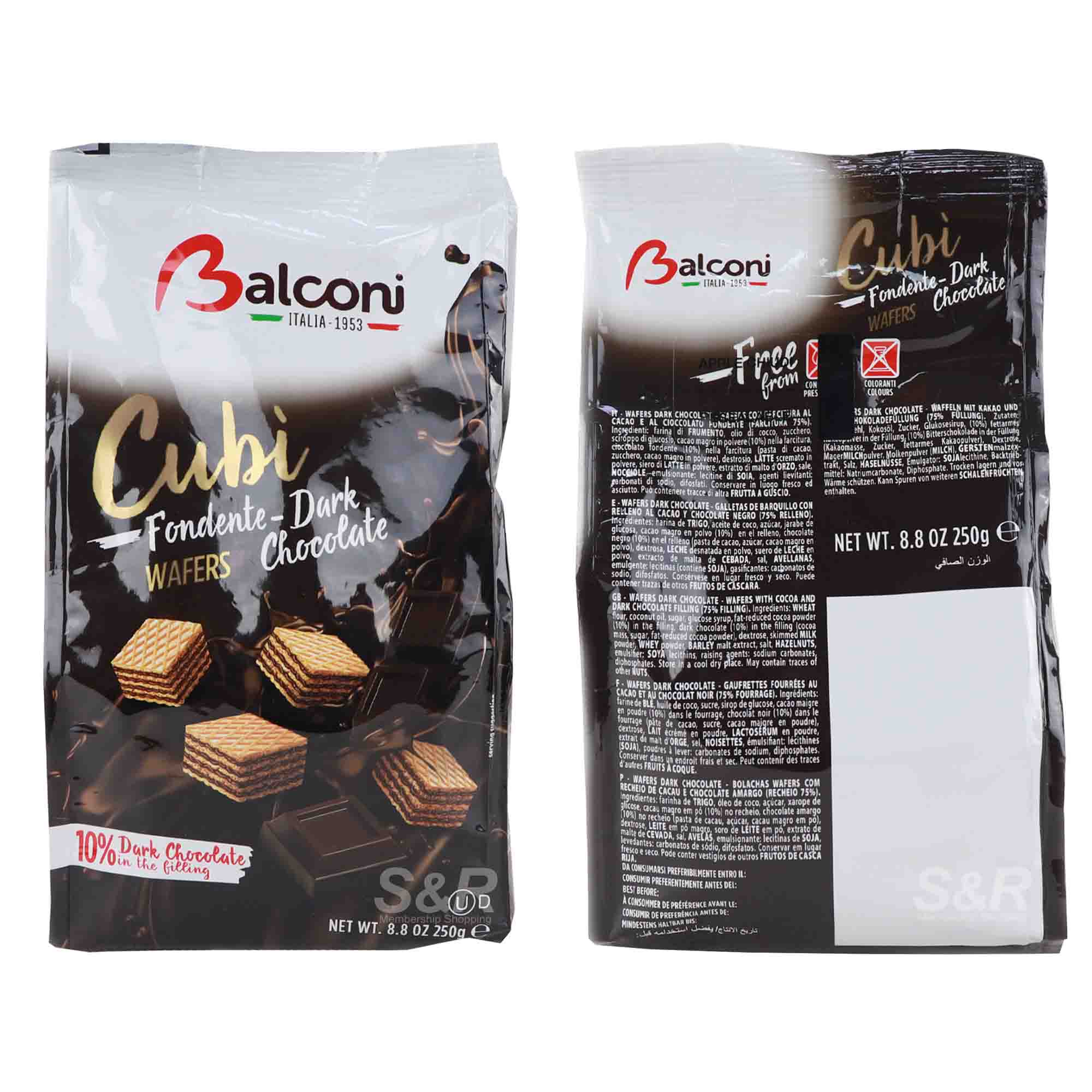 Balconi Cubi Dark Chocolate Wafers