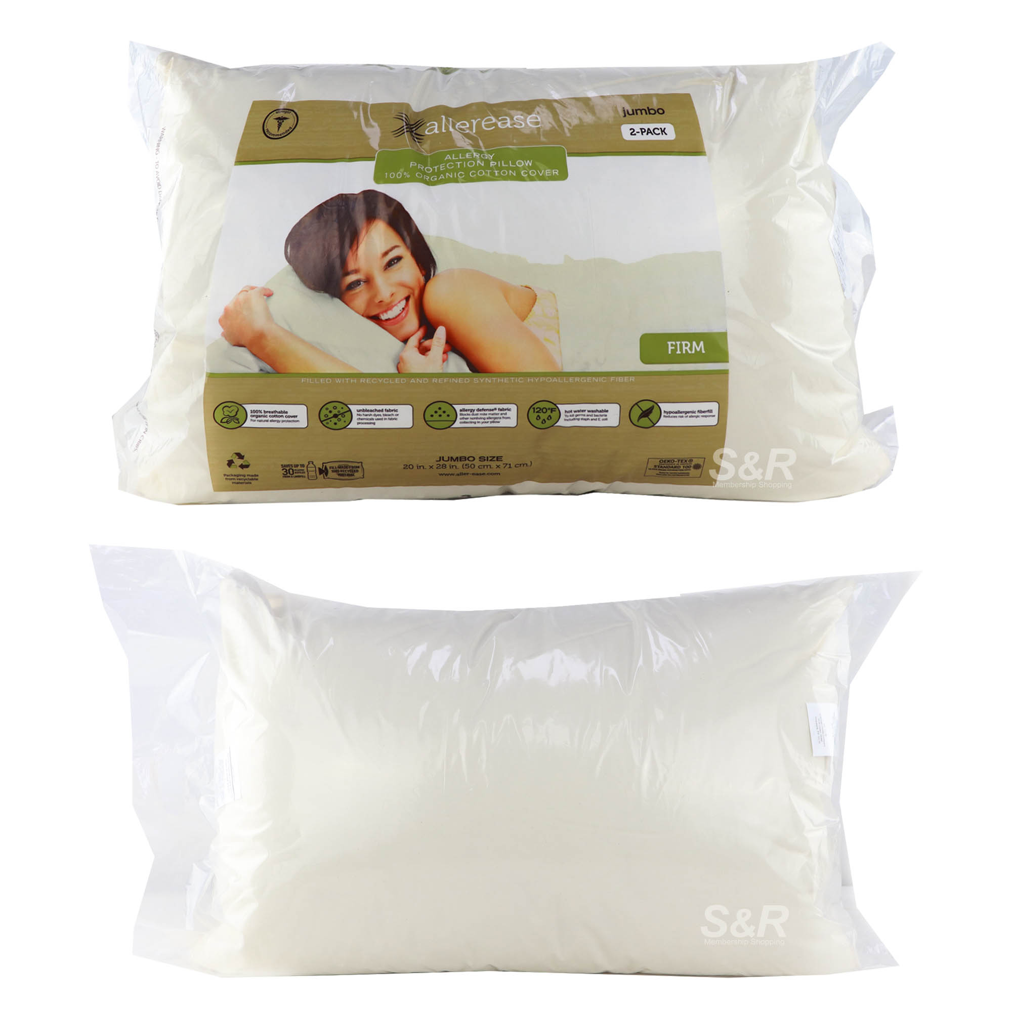 Allerease Natural Allergy Protection Pillow