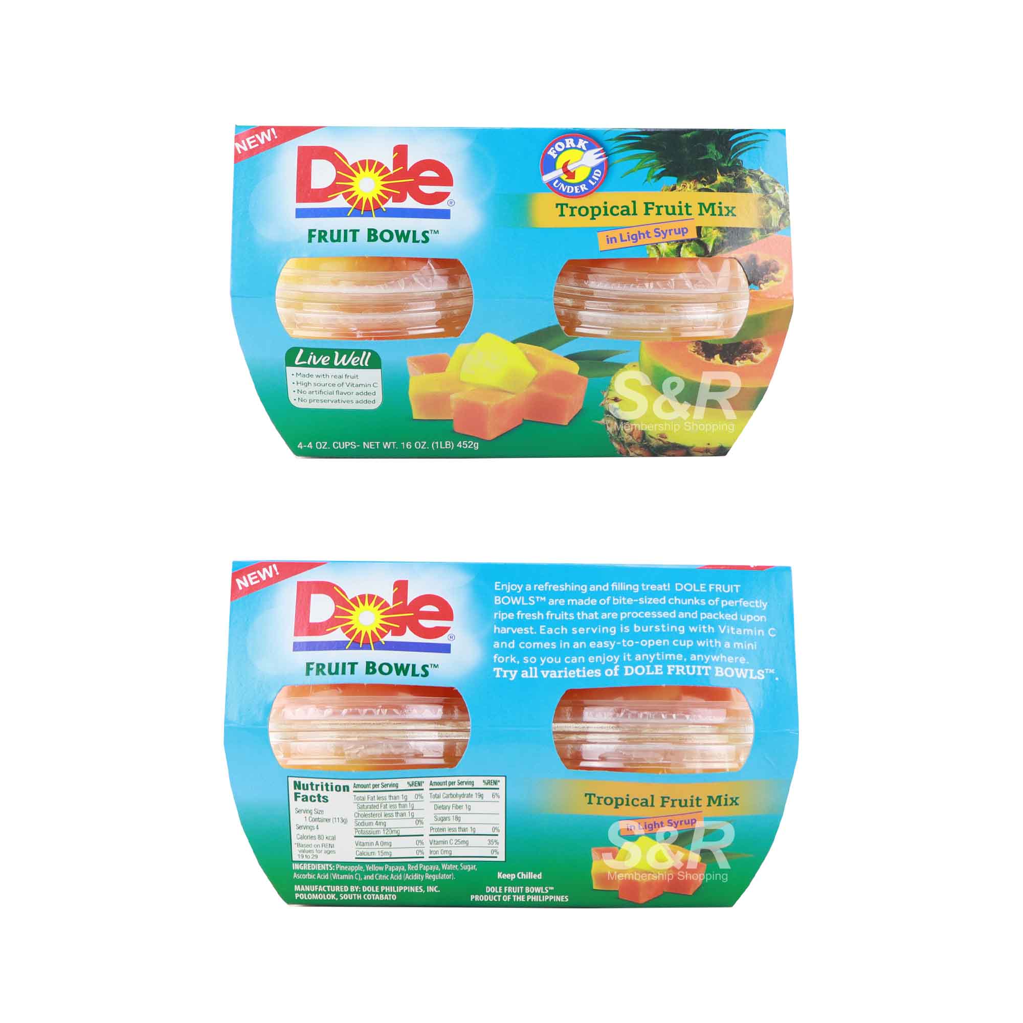 Dole Fruit Bowls Tropical Fruit Mix