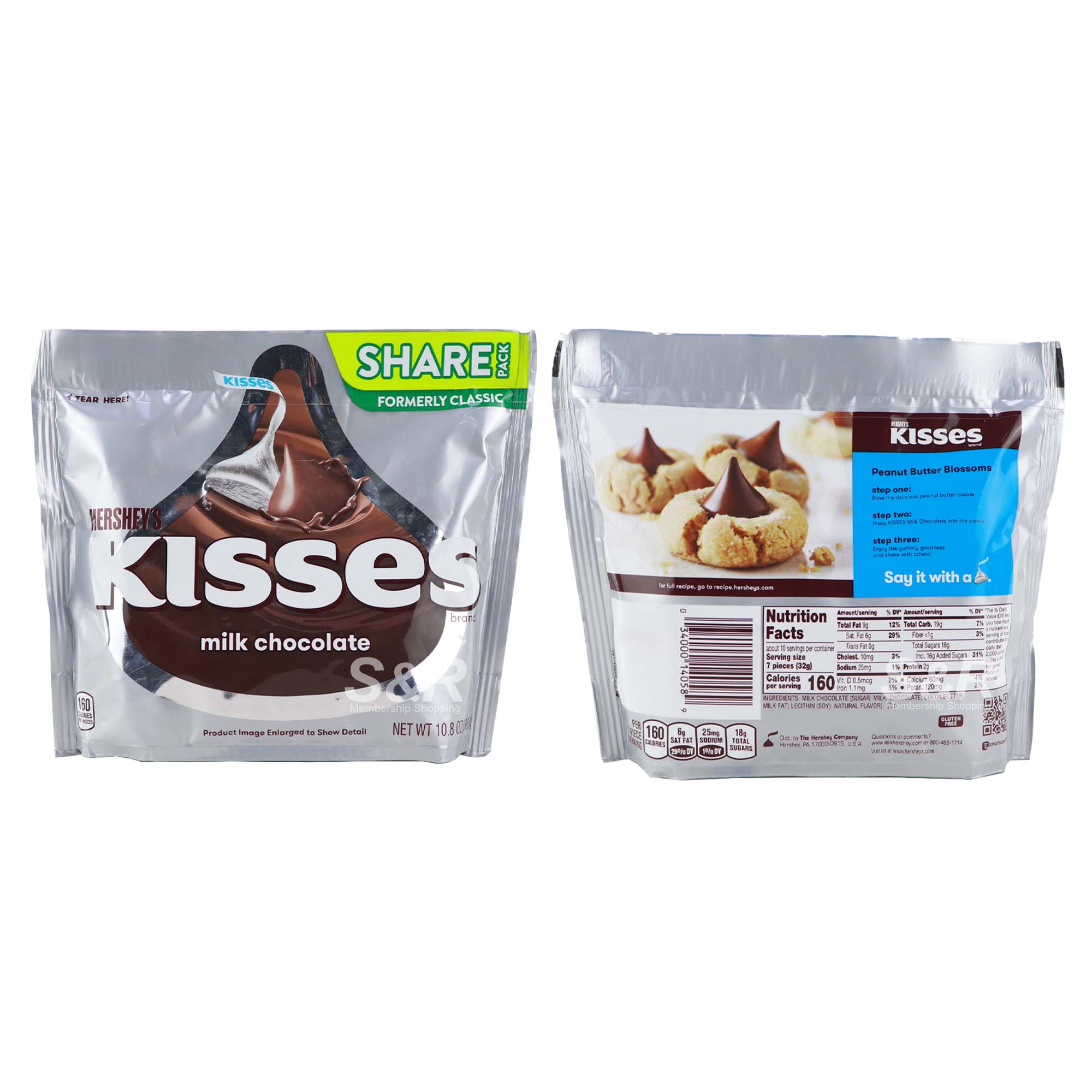 Hershey's Kisses Milk Chocolate 306g