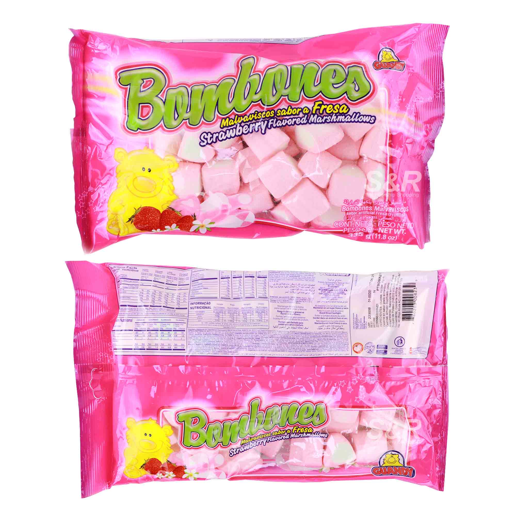Guandy Bombones Strawberry Flavored Marshmallows