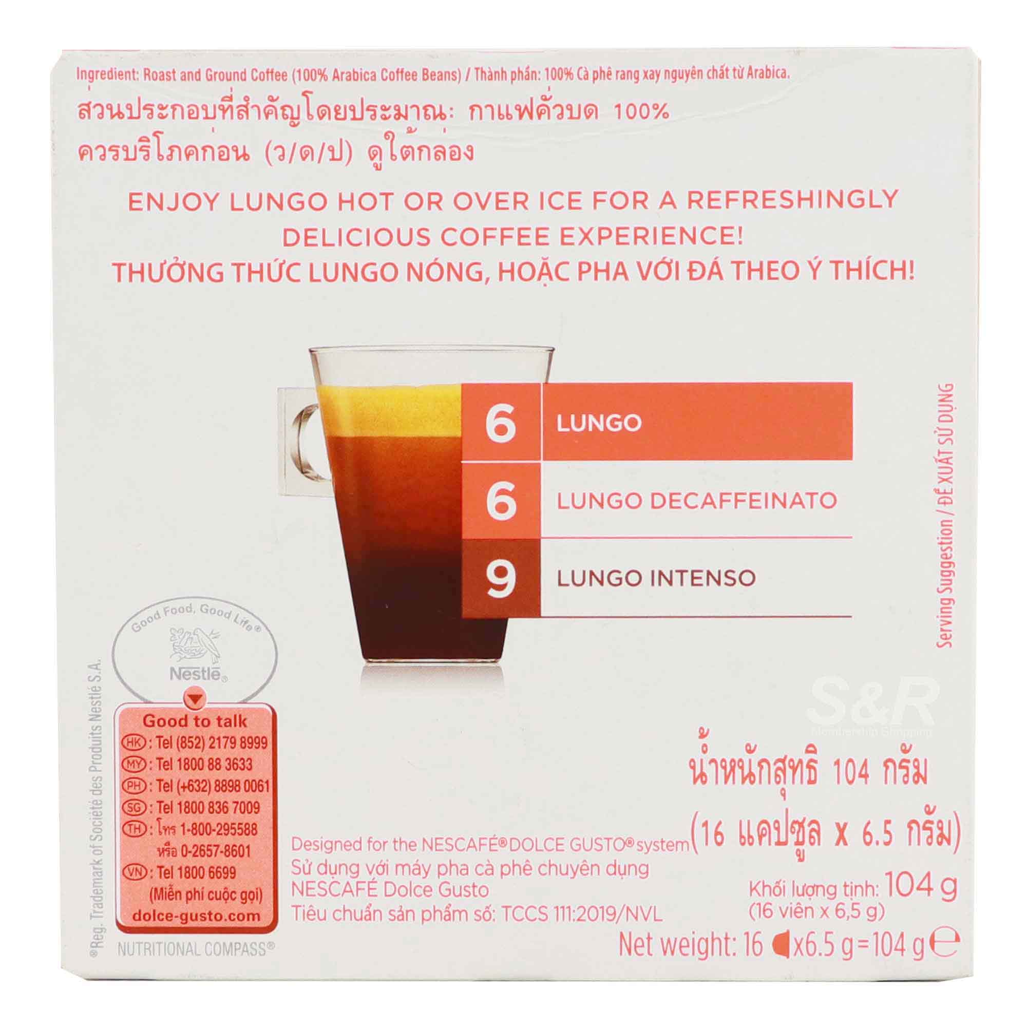 Nescafe Dolce Gusto Lungo Coffee