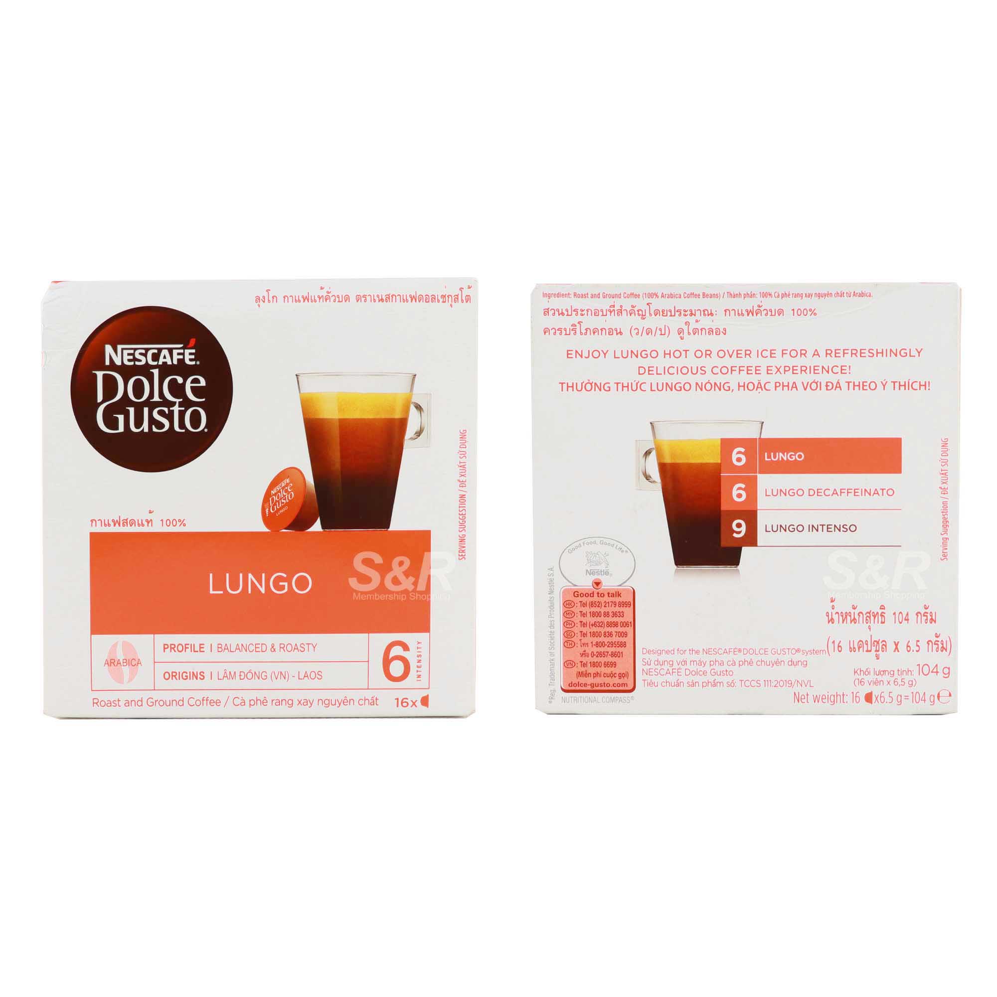 Nescafé Dolce Gusto Lungo Decaffeinato 16 capsules