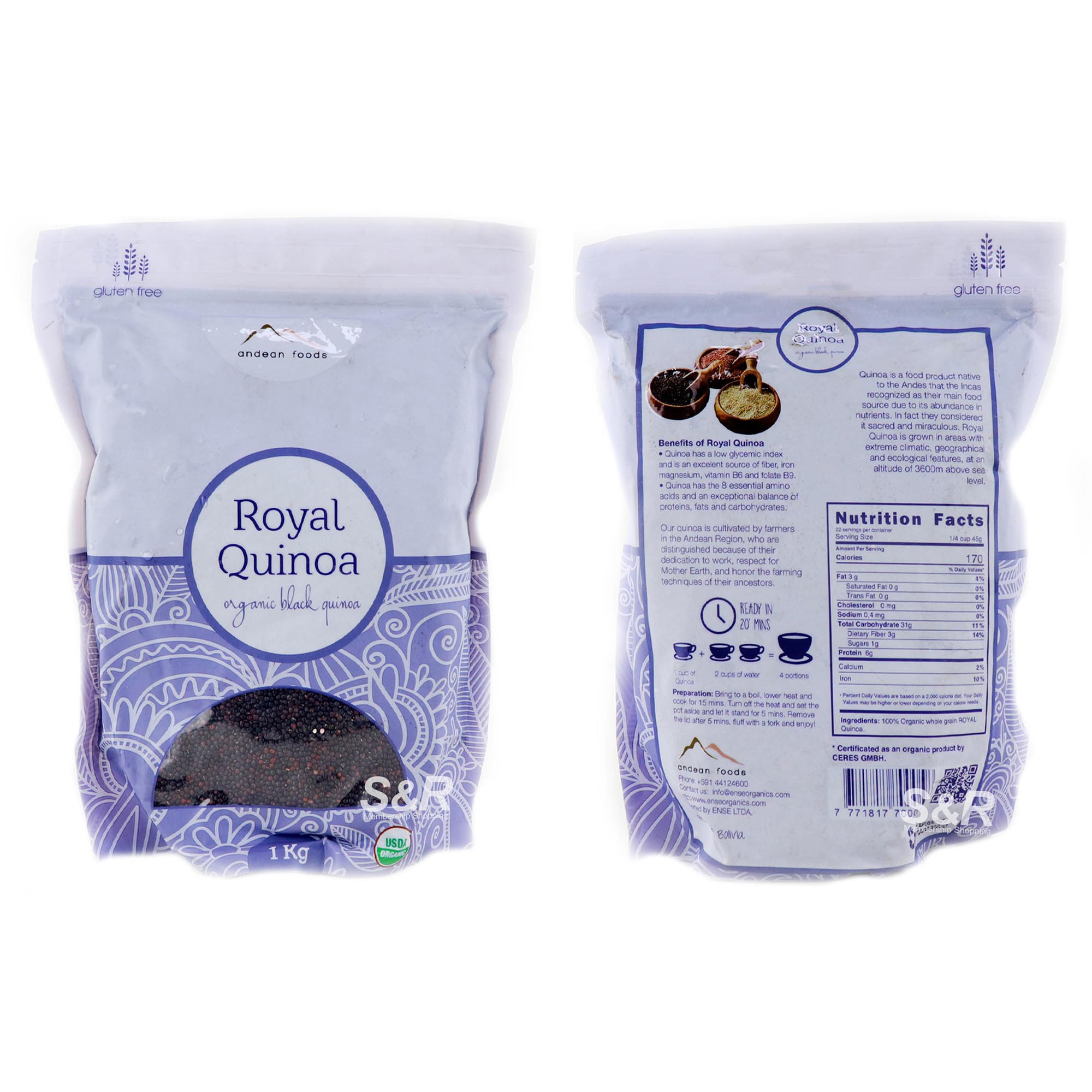 Andean Foods Organic Black Royal Quinoa