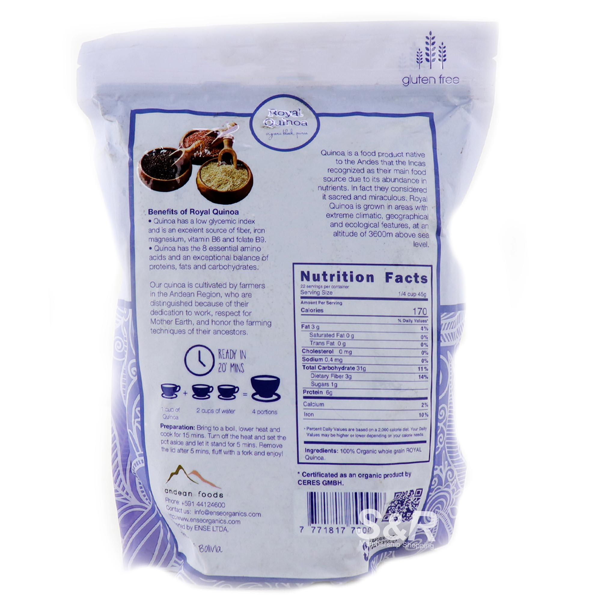 Andean Foods Organic Black Royal Quinoa