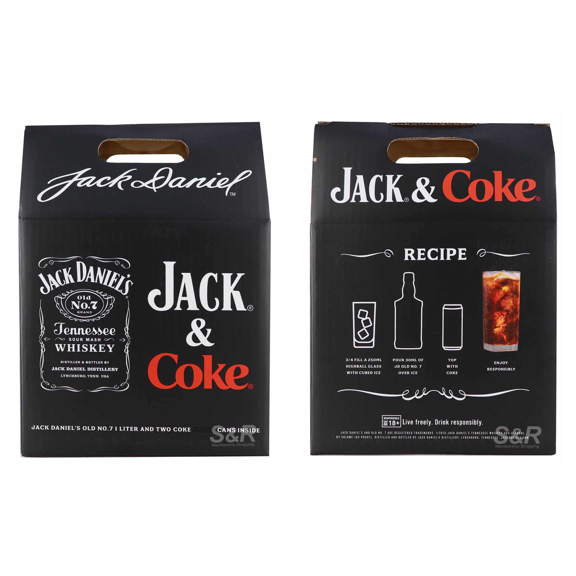 Whisky with Free 2 Coke in cans